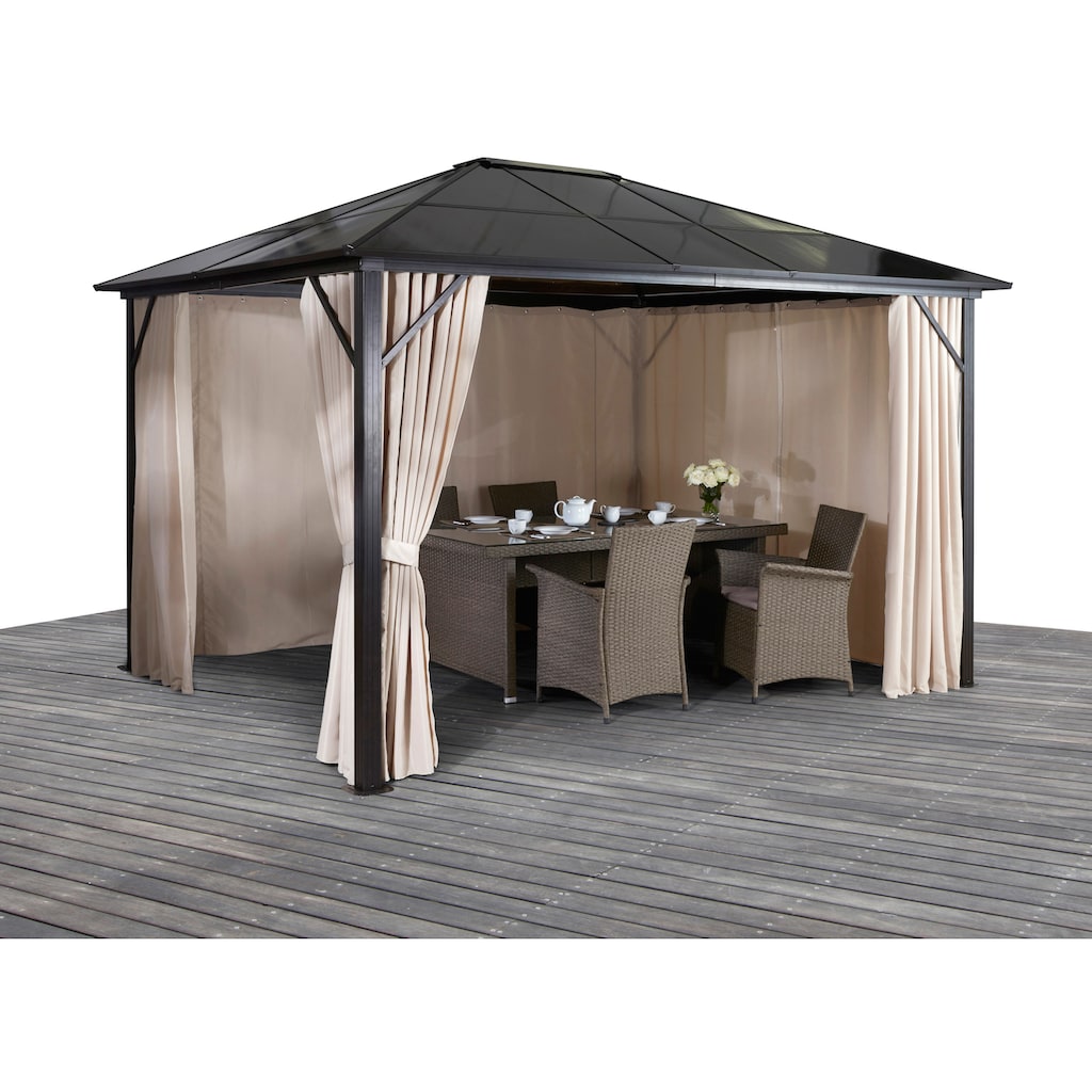 KONIFERA Pavillon »Aruba«, (Set), BxT: 300x300 cm, Aluminiumgestell