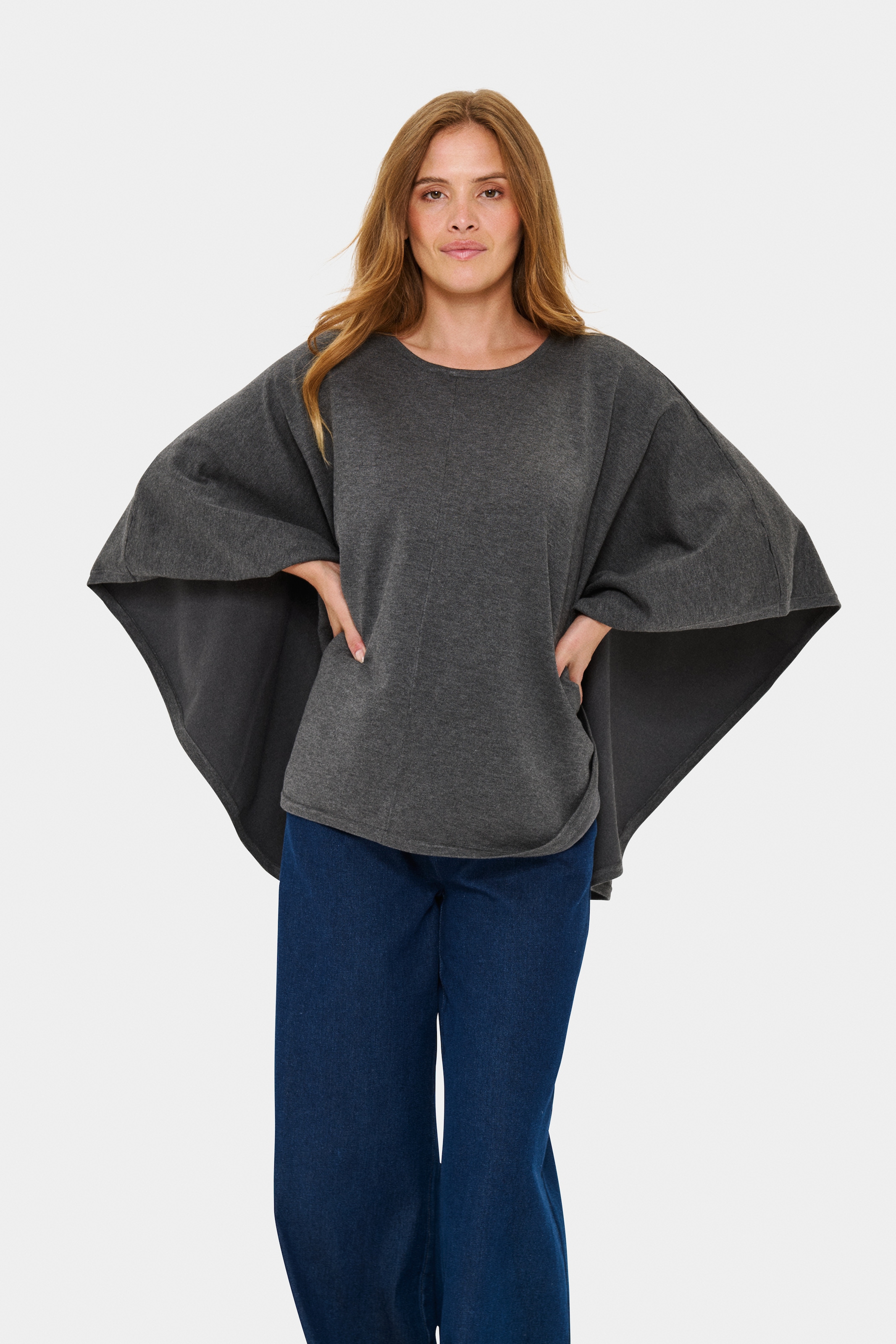 Saint Tropez Poncho en tricot »BilliSZ Poncho« Loose fit, Viskosemischung