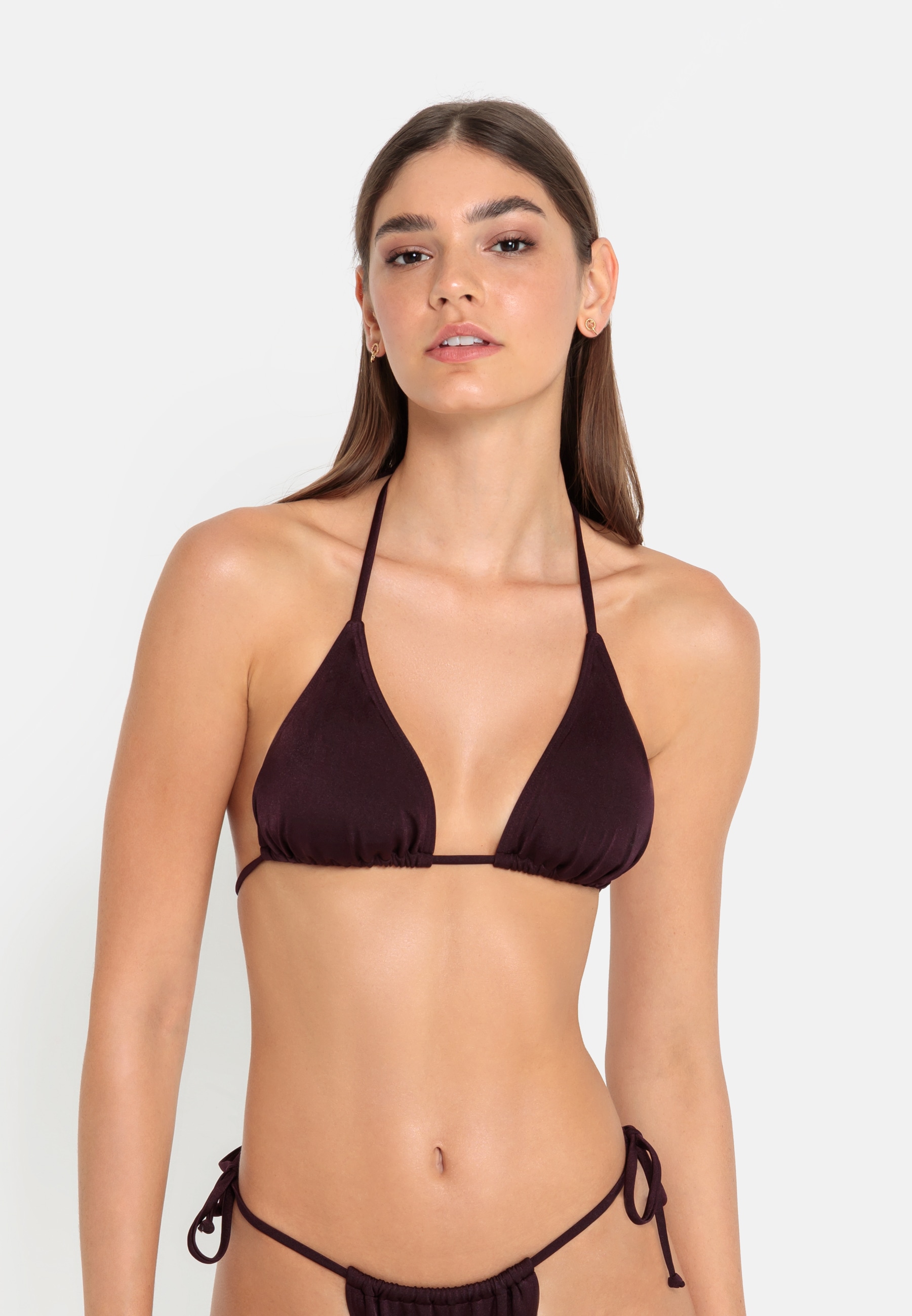 Image of LSCN by LASCANA Triangel-Bikini-Top "Nele" mit glänzender Beschichtung