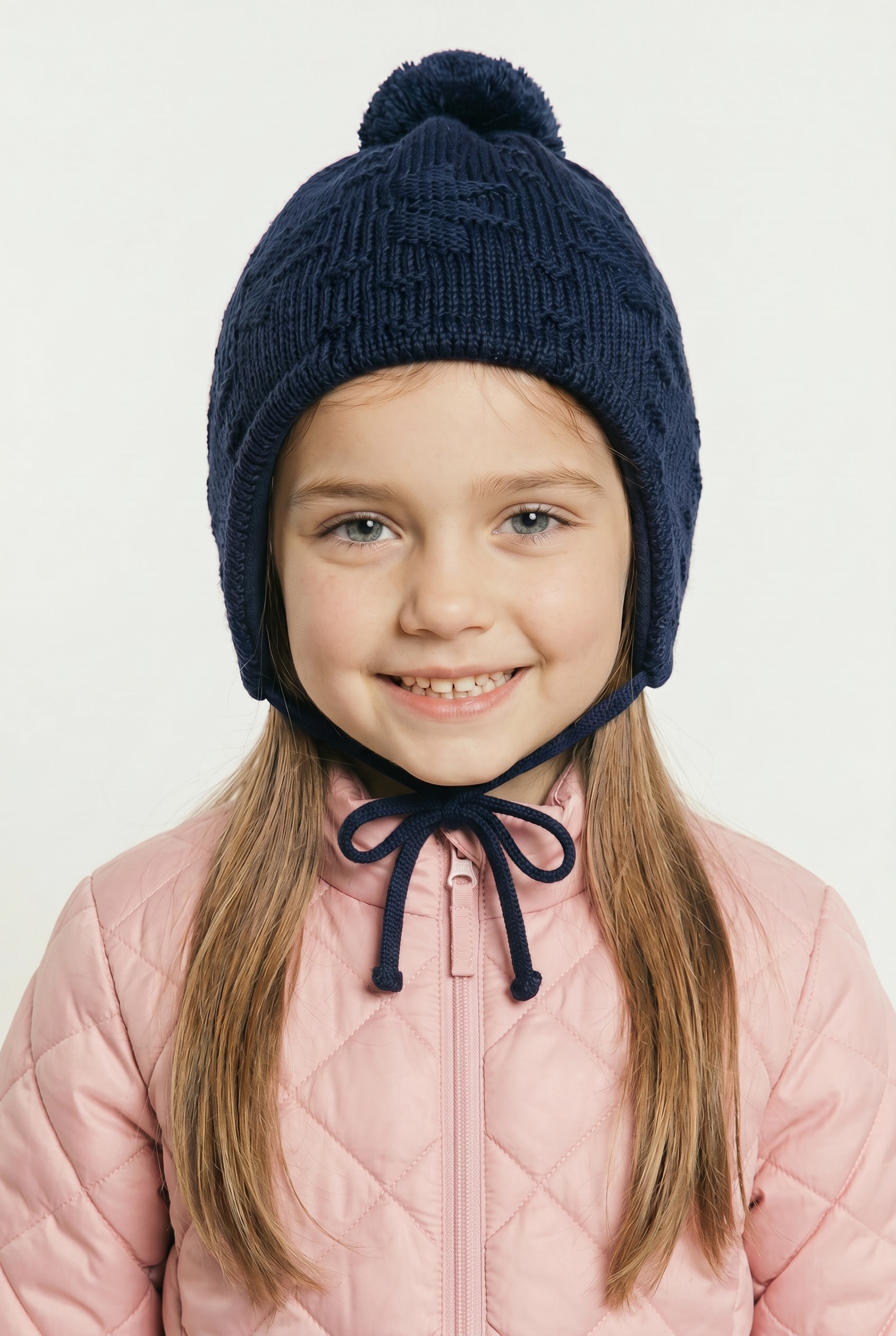 MAXIMO Bonnet tricoté avec étoile norvégienne, pompon et lien