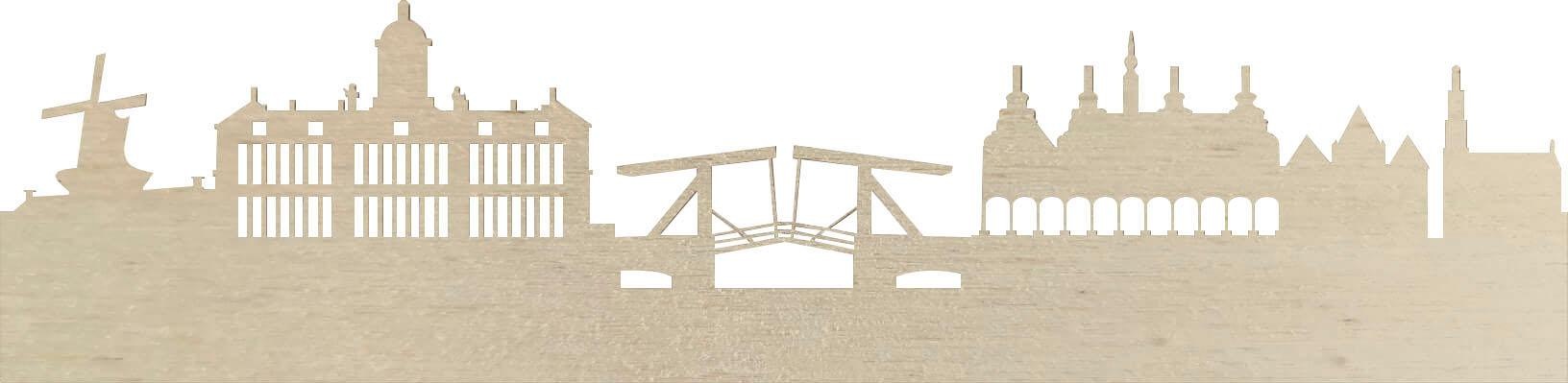 Image of Wall-Art Wanddekoobjekt »Pappel Furnier - Skyline Amsterdam« bei Ackermann Versand Schweiz