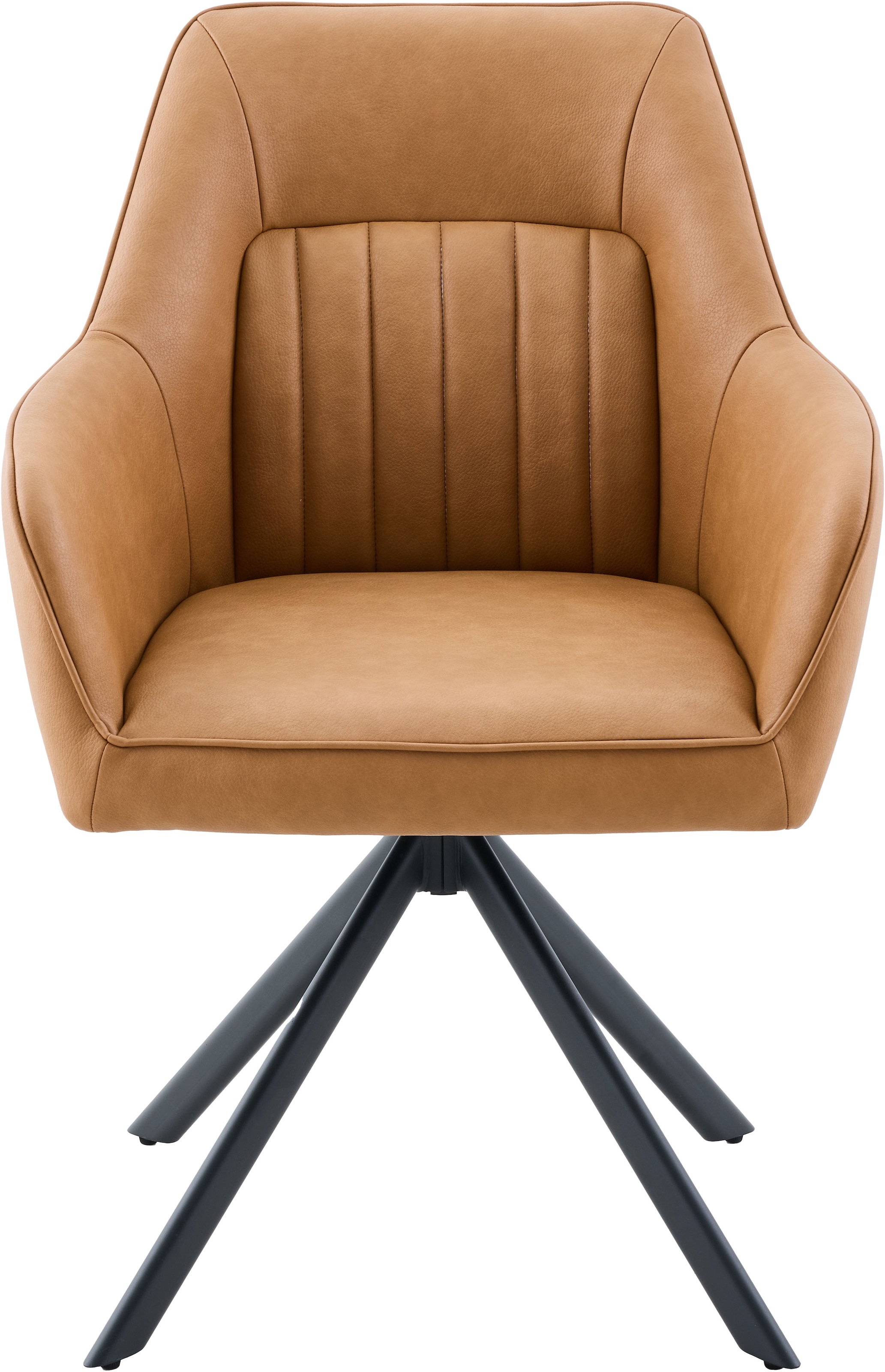 HELA Chaise avec accoudoirs »POLINA« () 1 cuis4 pieds, pivotant à 360°, structure en tube ovale, accoudoirs, aspect cuir
