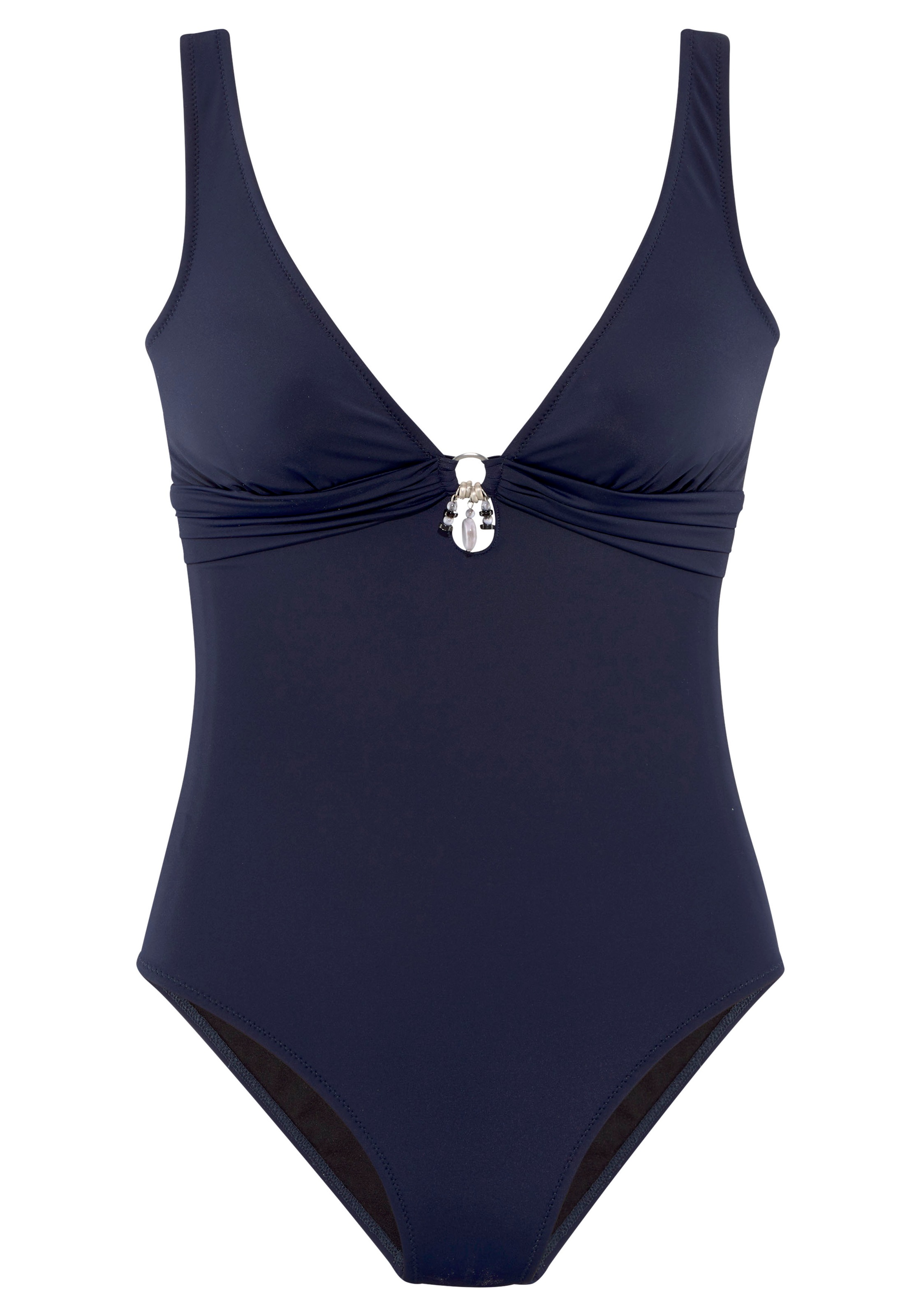 Bruno Banani Badeanzug mit silberfarbenem Accessory