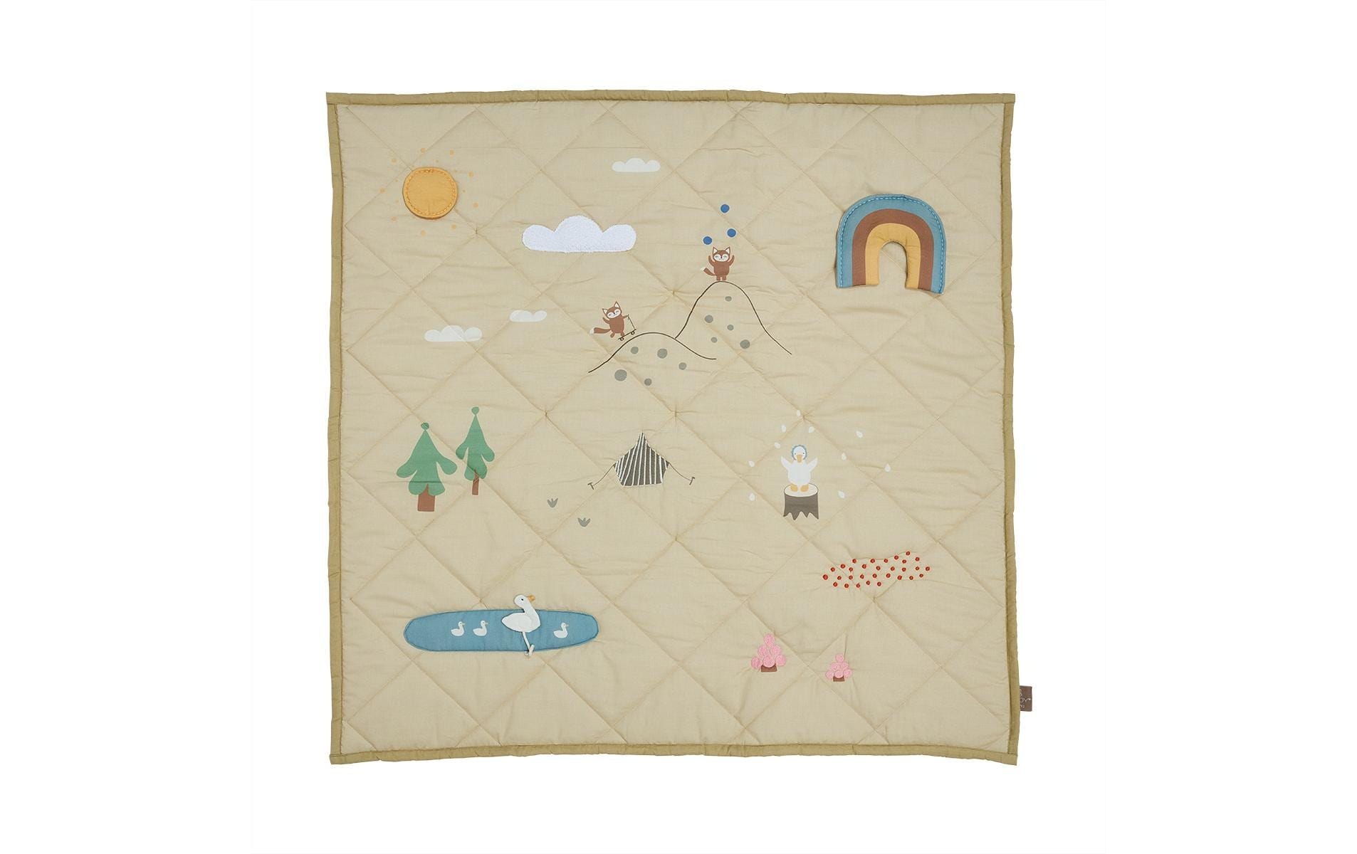 Image of OYOY Krabbeldecke "Krabbeldecke Wald 102 x 102 cm, Beige"