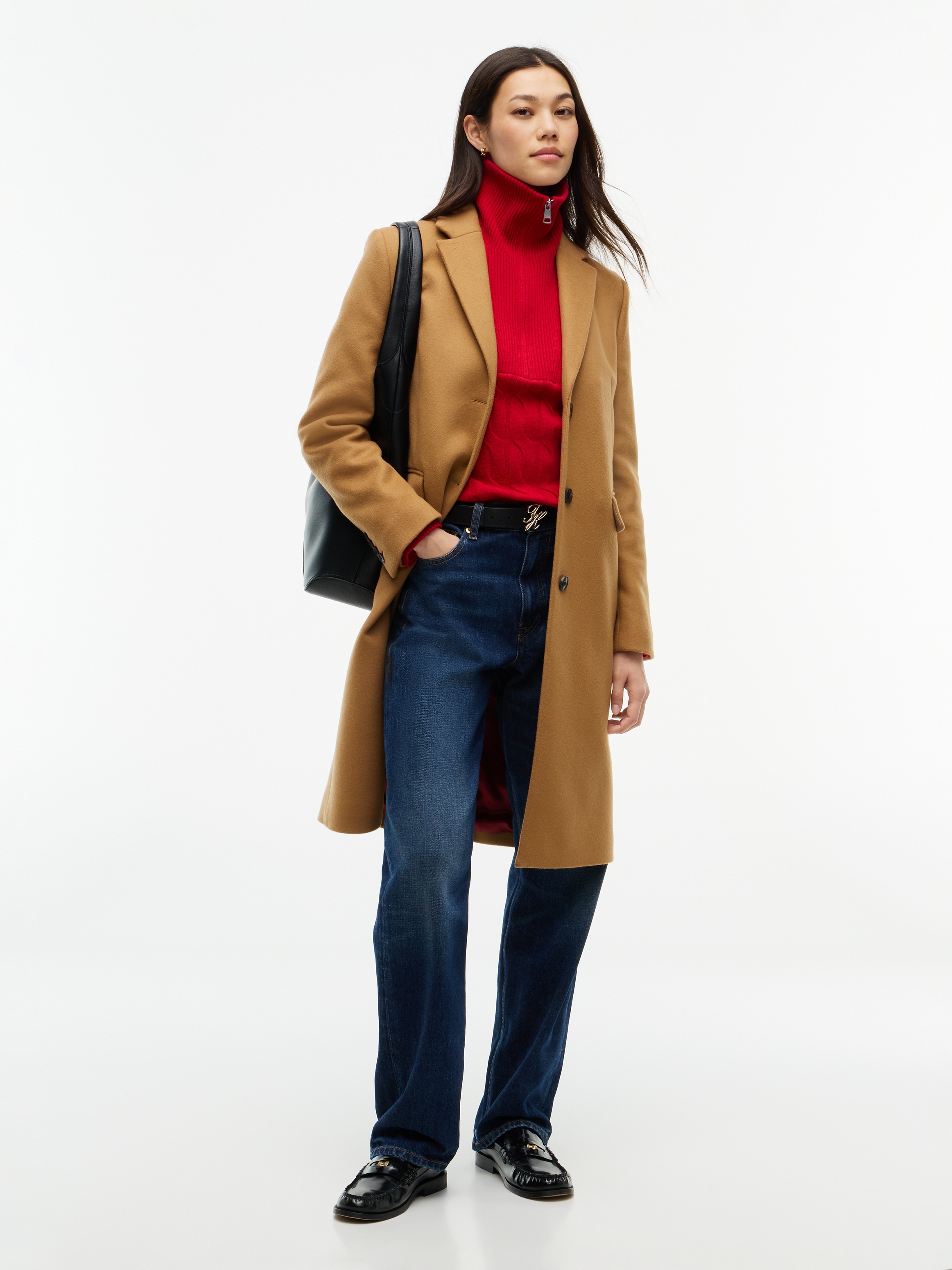 Tommy Hilfiger Manteau court »WOOL CLASSIC SB COAT« Materialmix, mit Wolle, auch in grossen Grössen