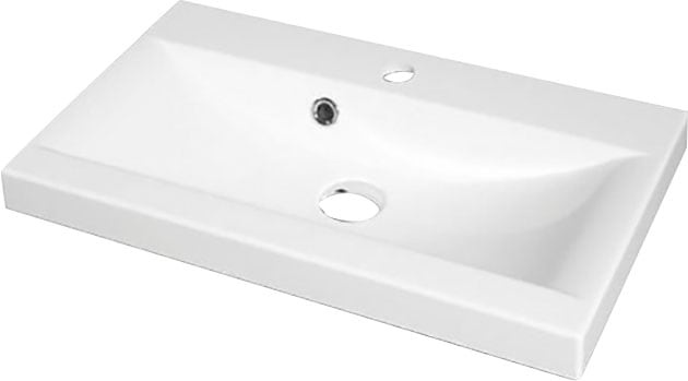 welltime Table de lavage »Canada« Badmöbel Wellenstruktur inkl. Becken, Breite 60cm Waschplatz
