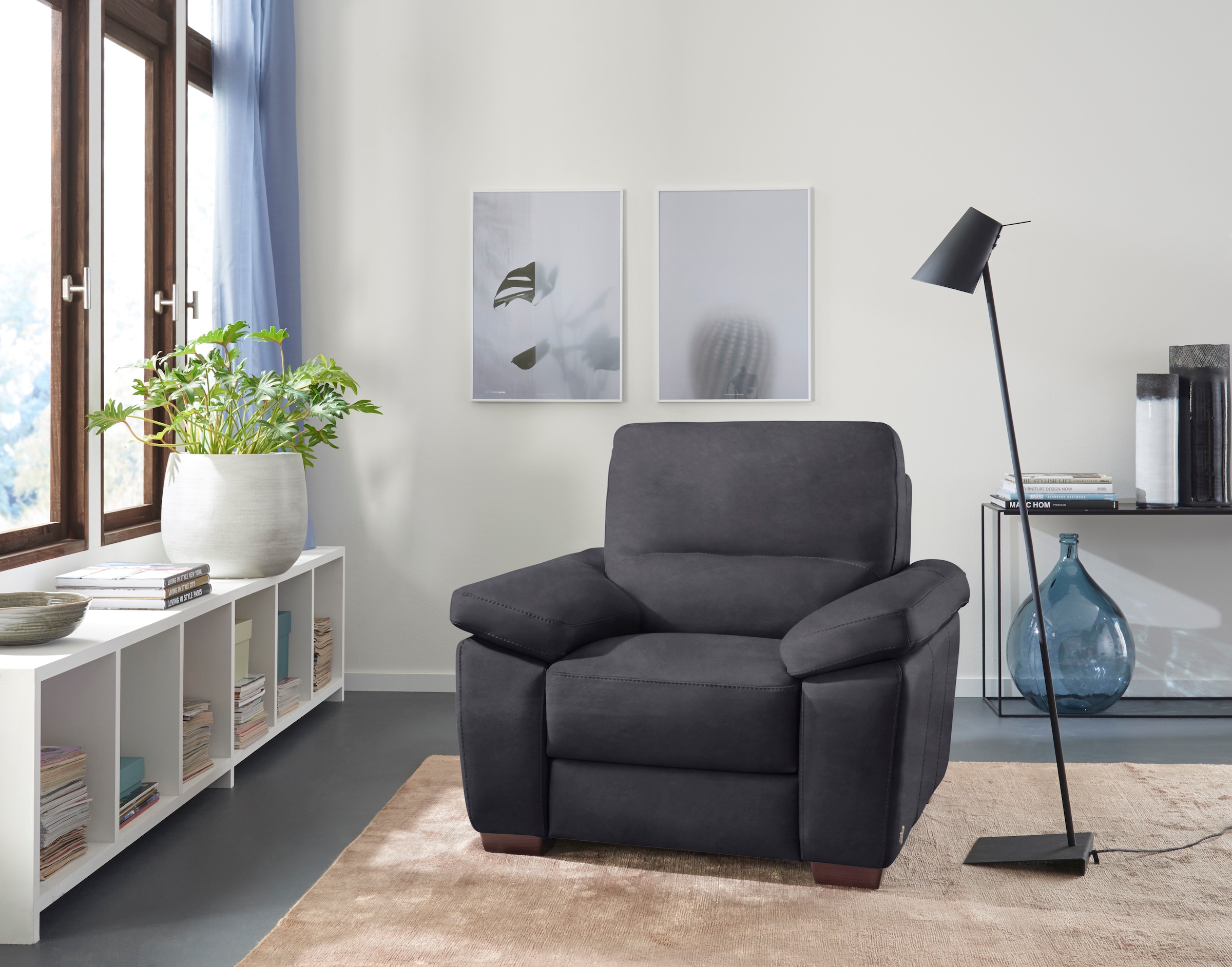 Image of CALIA ITALIA Sessel "Gaia, in edlem Design und mit erstklassigem Sitzkomfort" aus pflegeleichtem Luxus-Microfaser Ginevra Hydro Care