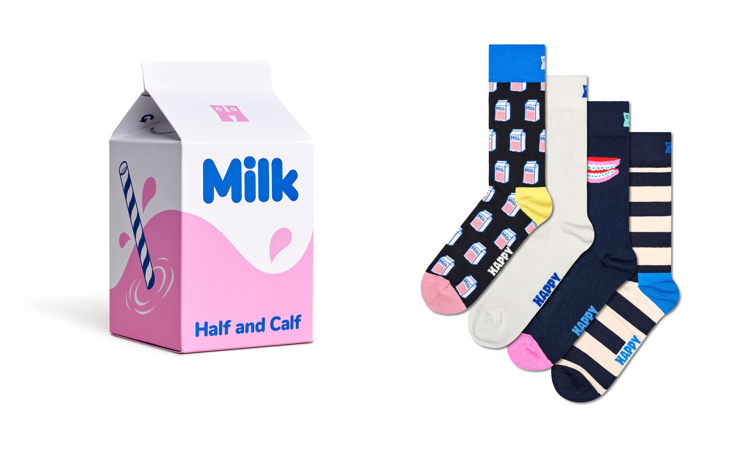 Happy Socks Langsocken, (4er Pack), mit unterschiedlichen Motiven