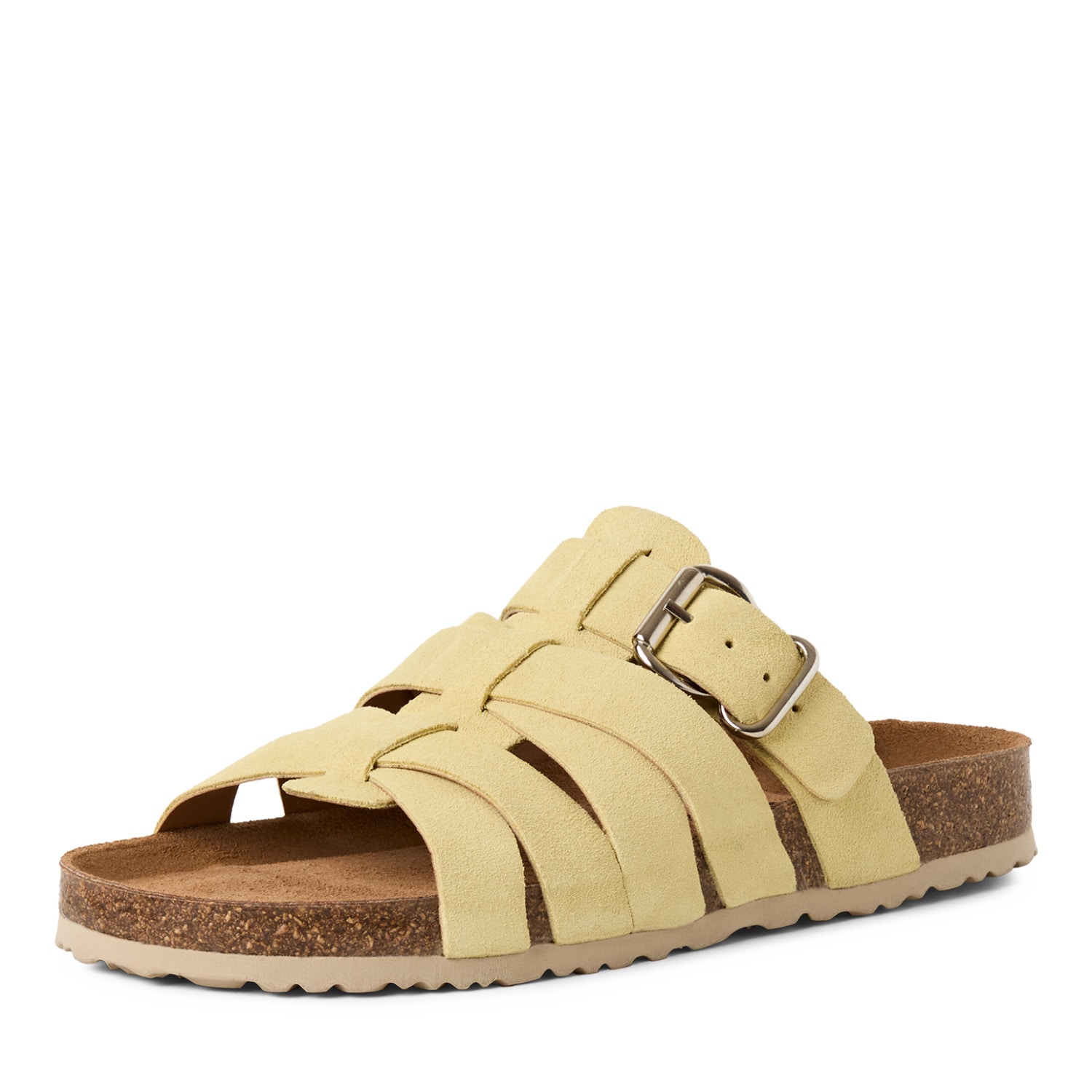 Image of Tamaris Pantolette Schlupfschuh, Hausschuh, Sommerschuh mit Veloursleder-Fussbett