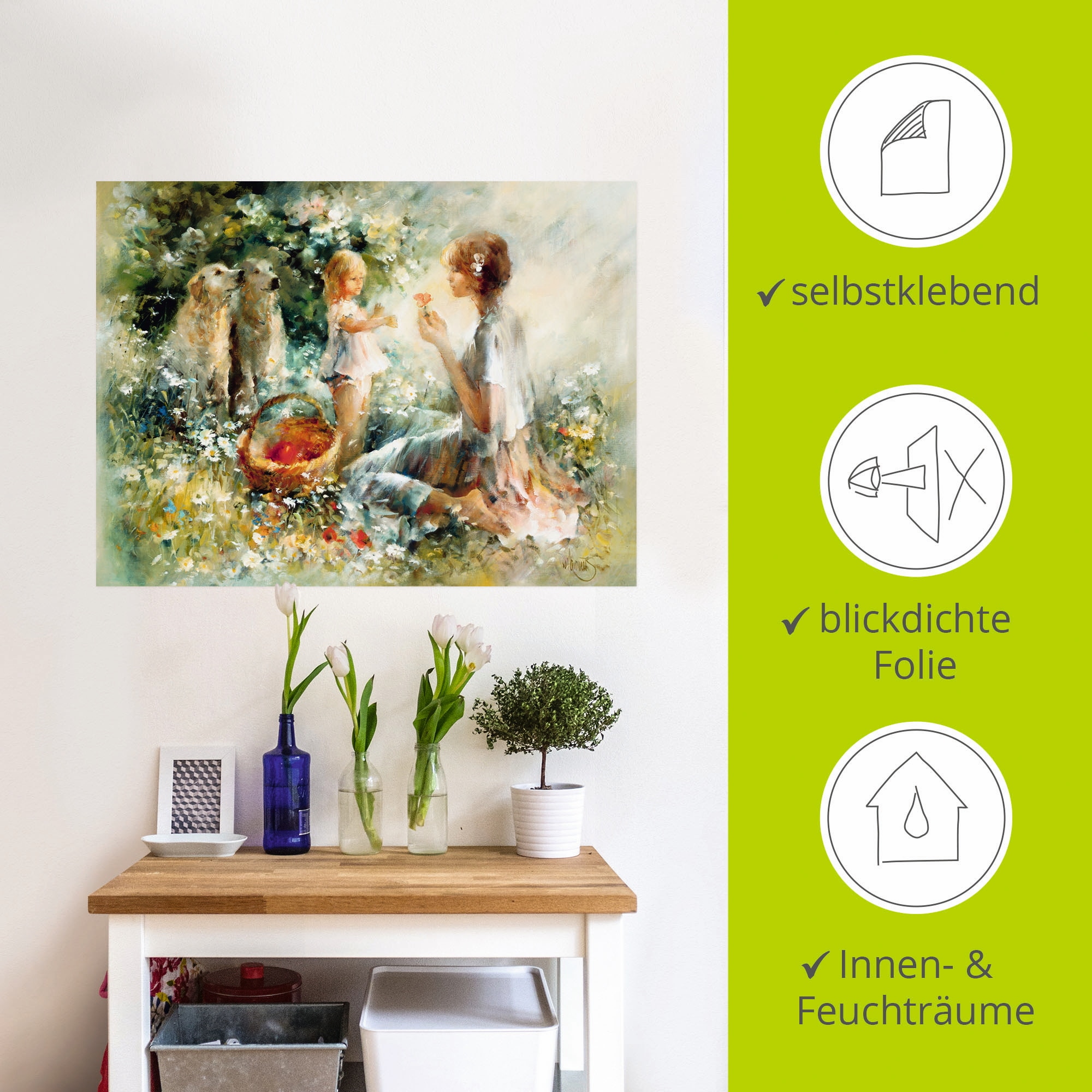 Artland Wandbild »Picknick«, Gruppen & Familien, (1 St.), als Leinwandbild, Poster, Wandaufkleber in verschied. Grössen