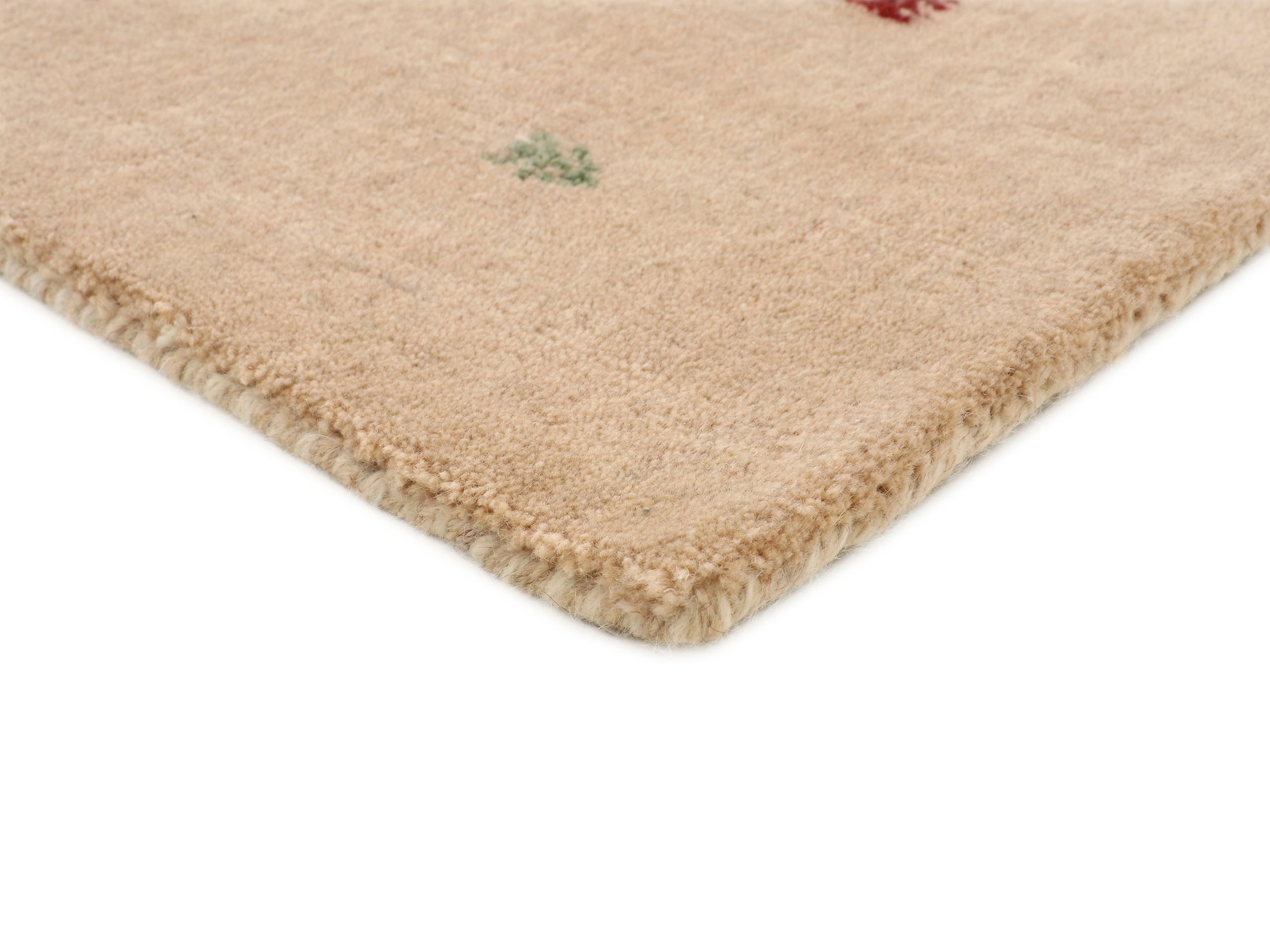 carpetfine Wollteppich »Gabbeh Uni, auch als Läufer und Rund erhältlich«, rechteckig, 15 mm Höhe, reine Wolle, handgewebt, Gabbeh Loom Tiermotiv, grosse Farbauswahl