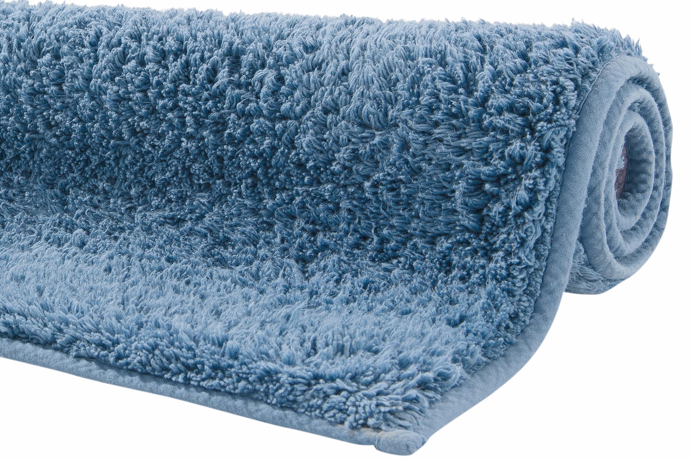 my home Badematte »Maren, Badvorleger, Badezimmer Teppich«, rutschhemmend beschichtet, fussbodenheizungsgeeignet, Bio-Baumwolle, Badteppich, Badematten auch als 3 teiliges Set