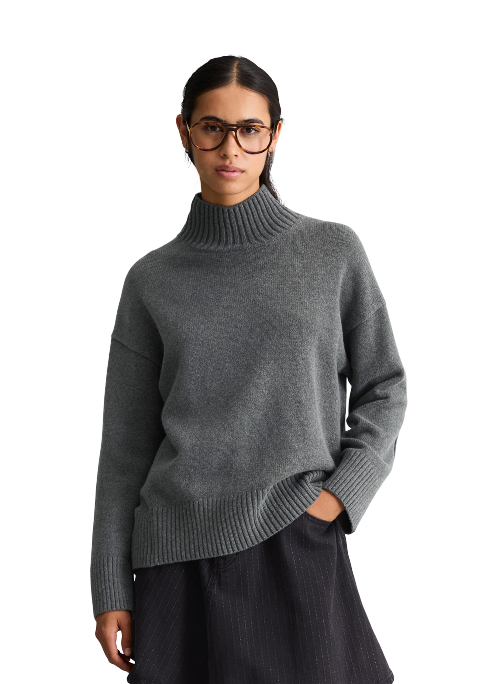 Image of Marc OPolo DENIM Stehkragenpullover "oversize aus weichem Wolle-Mix"