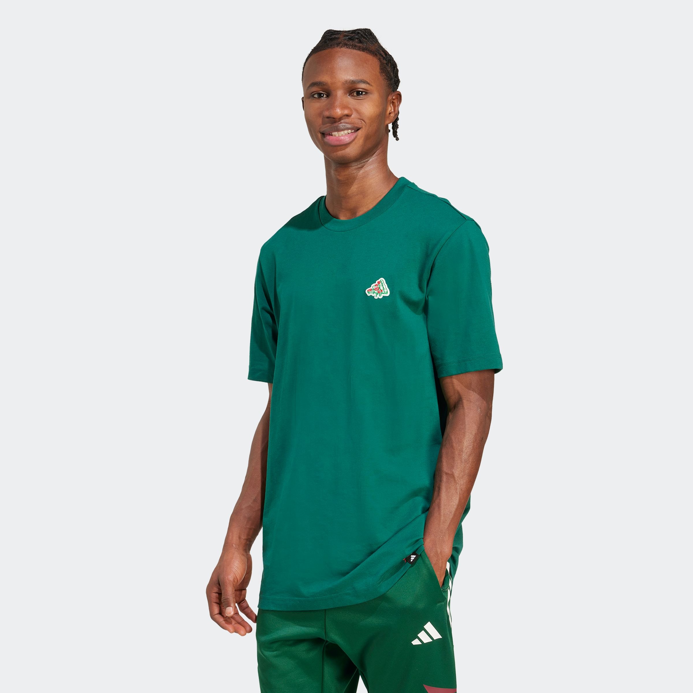 Image of adidas Sportswear T-Shirt "MINI PIZZA GRAPHIC" sportlicher Stil, kurze Ärmel, mit Grafikdruck, aus Baumwolle