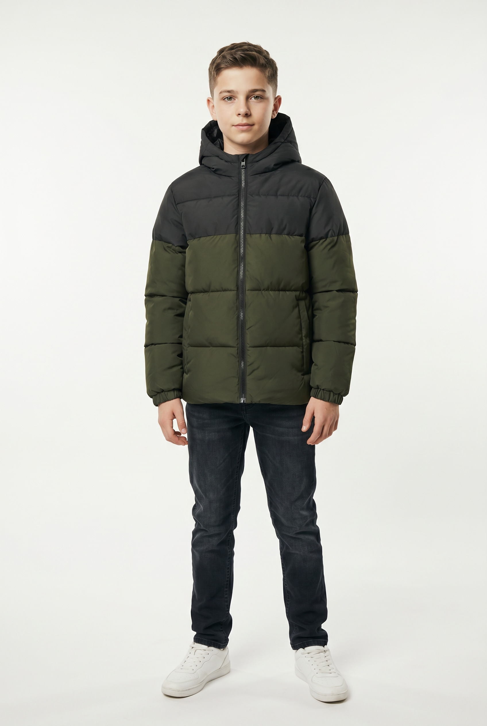 Jack & Jones Junior Veste matelassée »JJMAZE PUFFER HOOD JNR« avec capuche