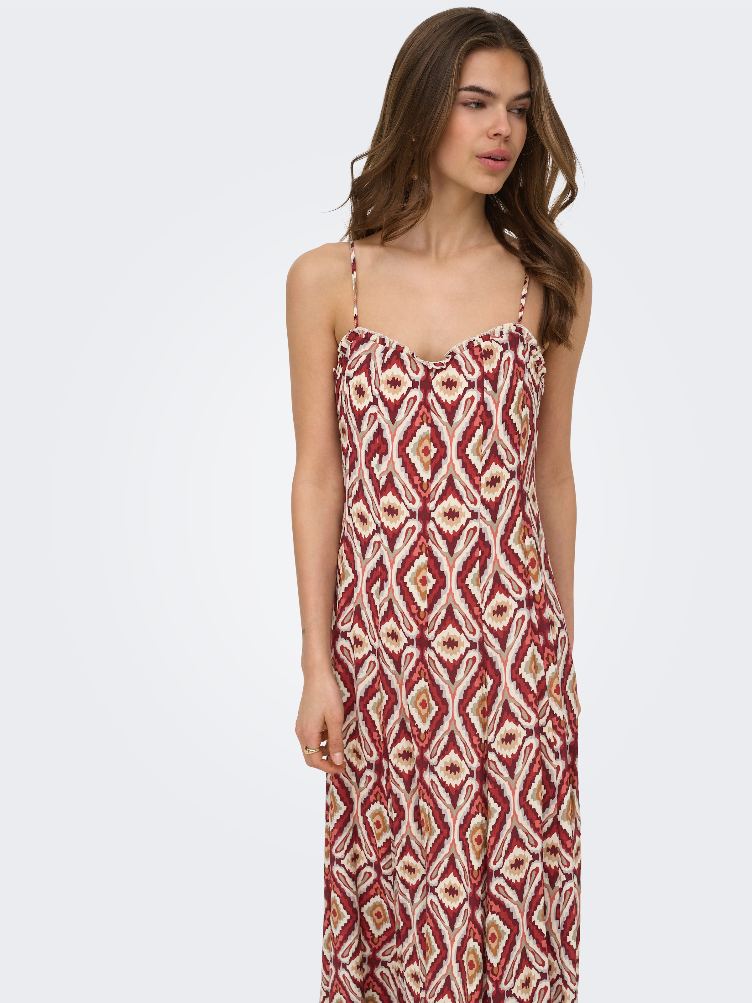 ONLY Sommerkleid »ONLSTACY MIKASI LONG STRAP DRESS WVN« Viskosemischung