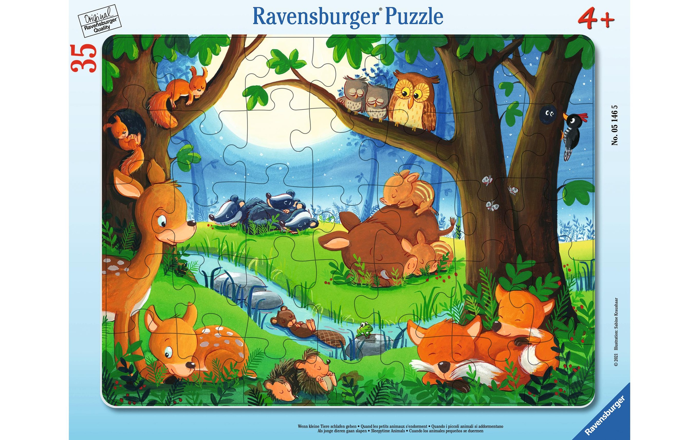 Image of Ravensburger Puzzle »Wenn kleine Tiere schlafen«, (35 tlg.) bei Ackermann Versand Schweiz