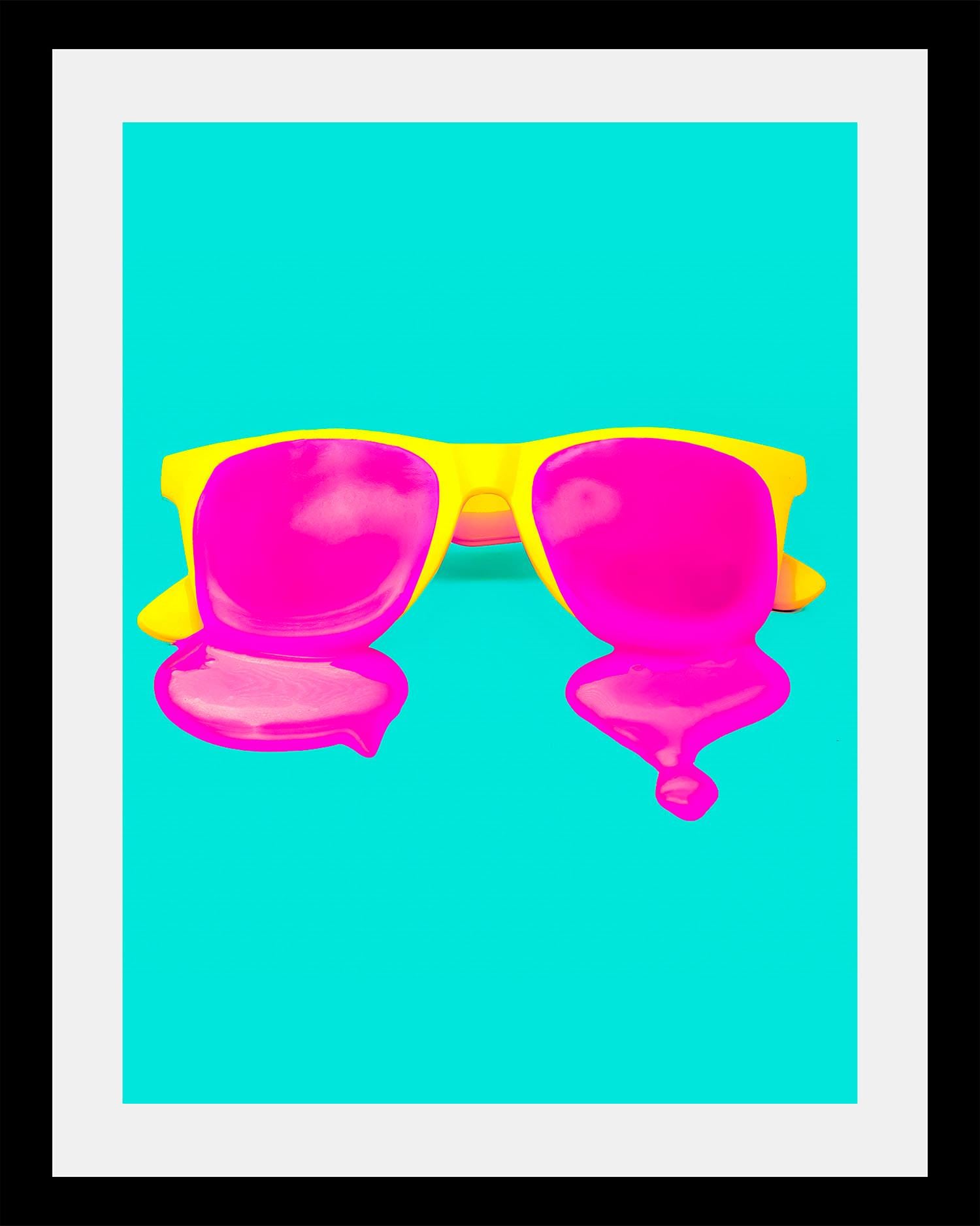 Image of queence Bild "Brille" Humor Kunst HD Premium Poster-Druck inkl. Holzrahmen