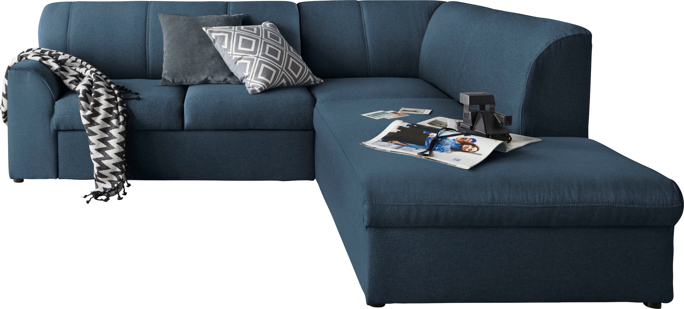 DOMO collection Ecksofa »Topper zeitlos elegant, kompakte Stellmasse, OTTOs Choice, L-Form«, mit Ottomane, wahlweise mit Schlaffunktion