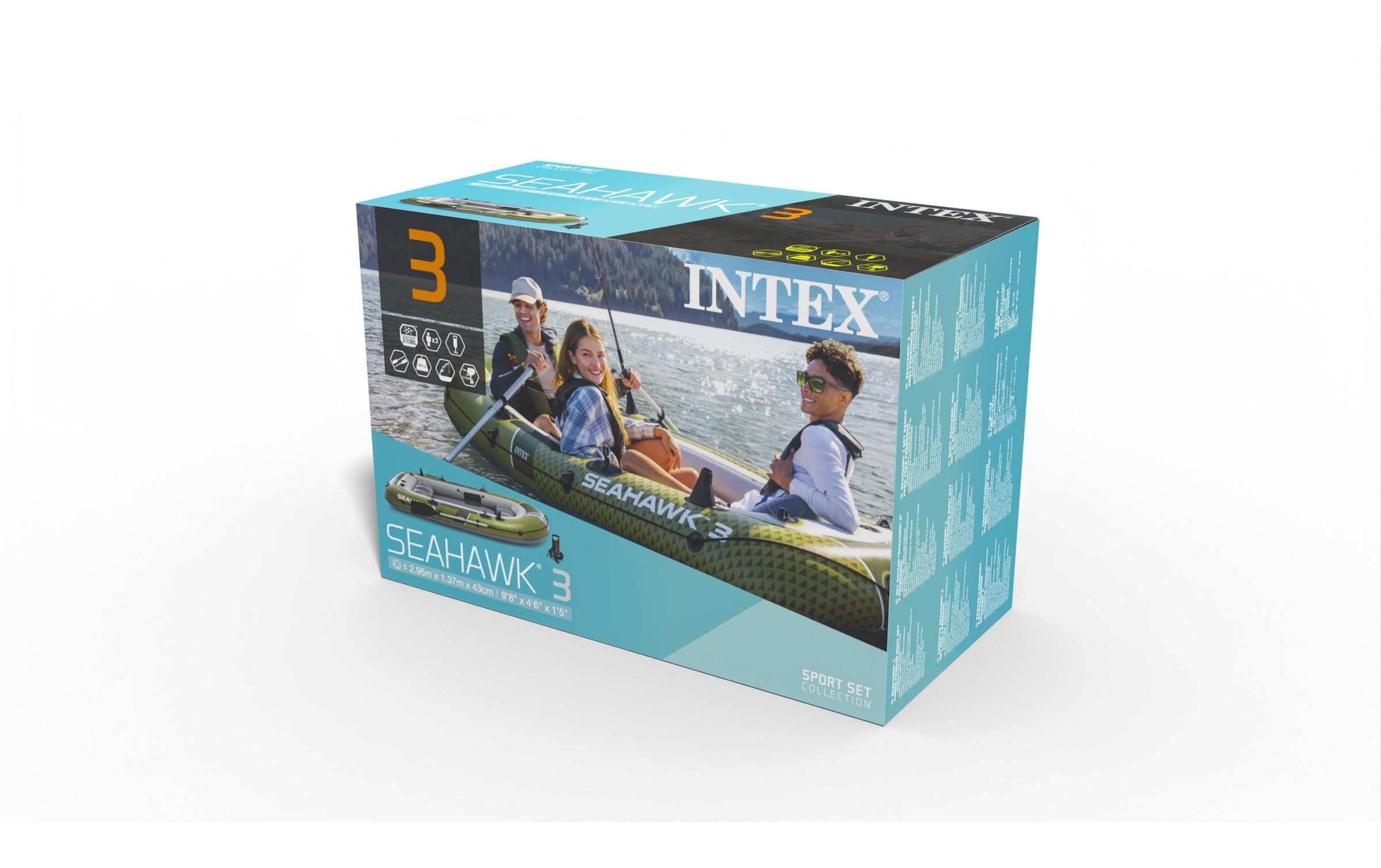 Intex Schlauchboot »Seahawk 3 Drei Personen Boot-Set«