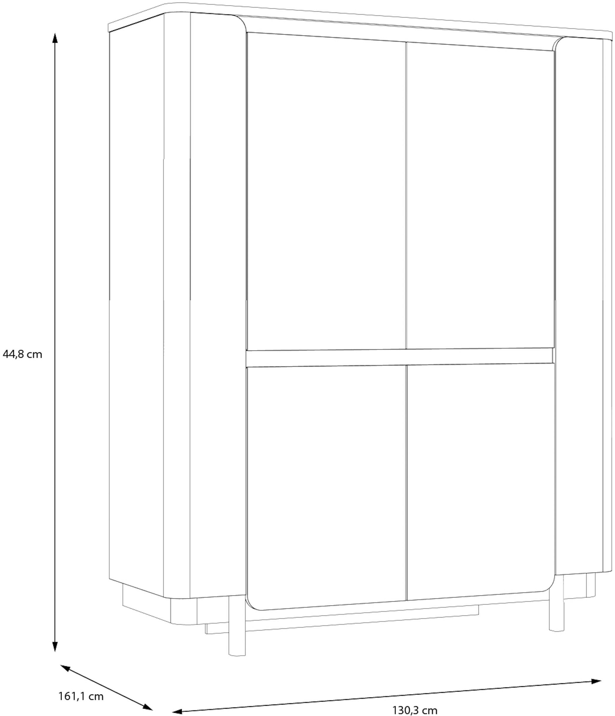 FORTE »Vodol« Highboard, Soft Close, ABS Kanten