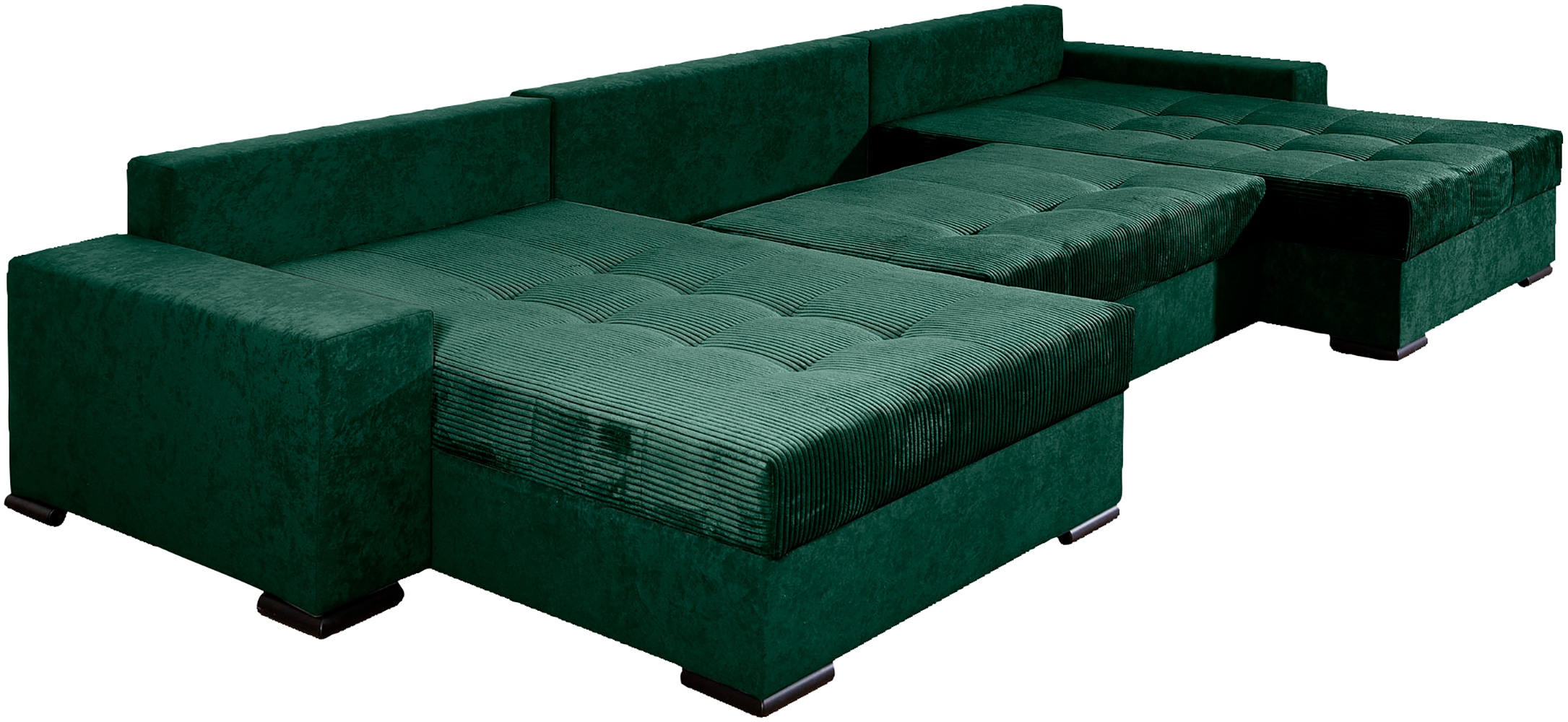 COLLECTION AB Wohnlandschaft »XXXL-Josy Relax U-Form Breite 352 cm, mit 2 gleich grossen Recamieren«, inkl. Bettfunktion, Bettkasten, mit 4 Rückenkissen in zwei Grössen