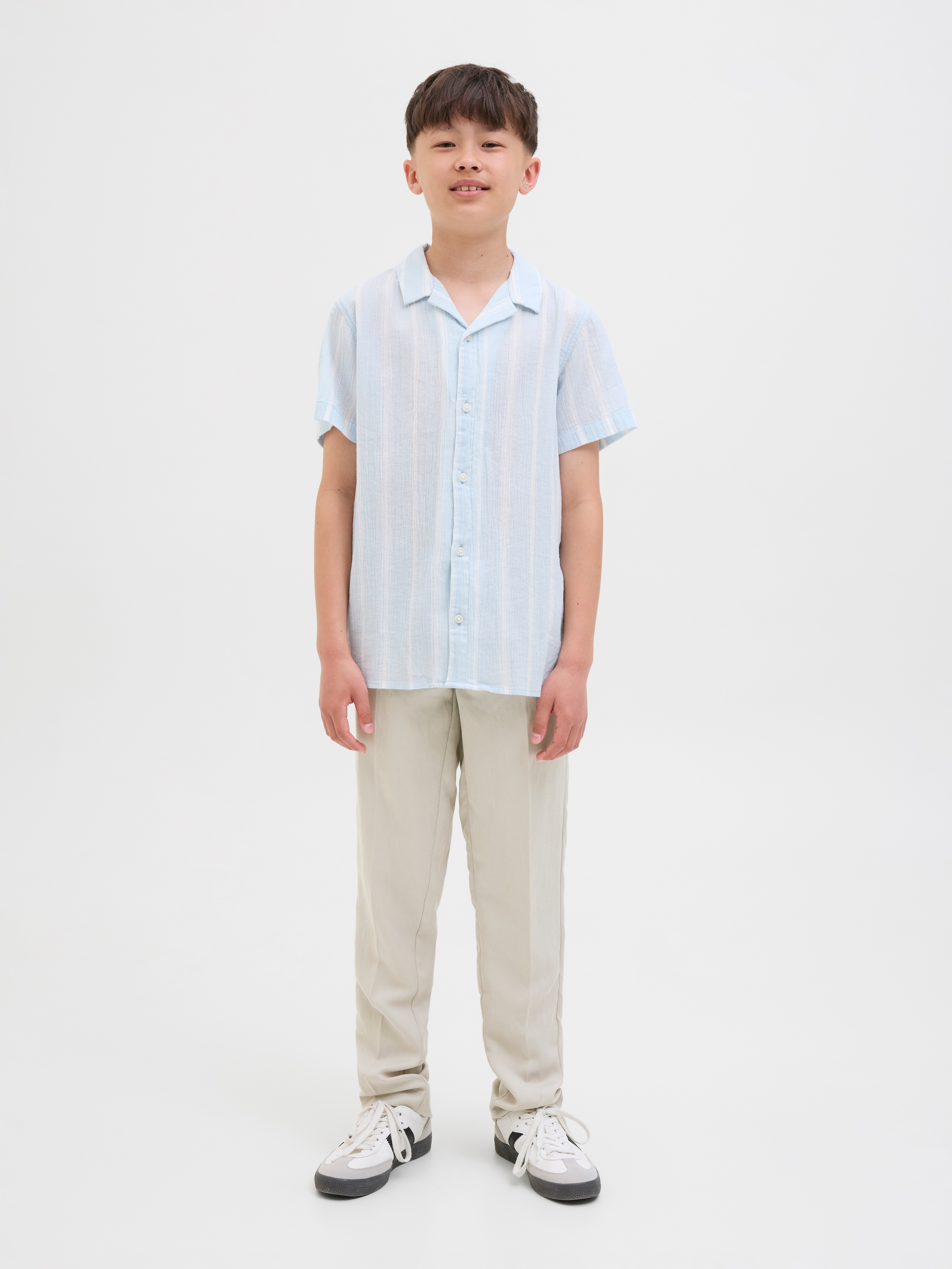Jack & Jones Junior Chinos »JPSTKARL SKYE JOGGER JNR«  mélange de matières, coupe ample