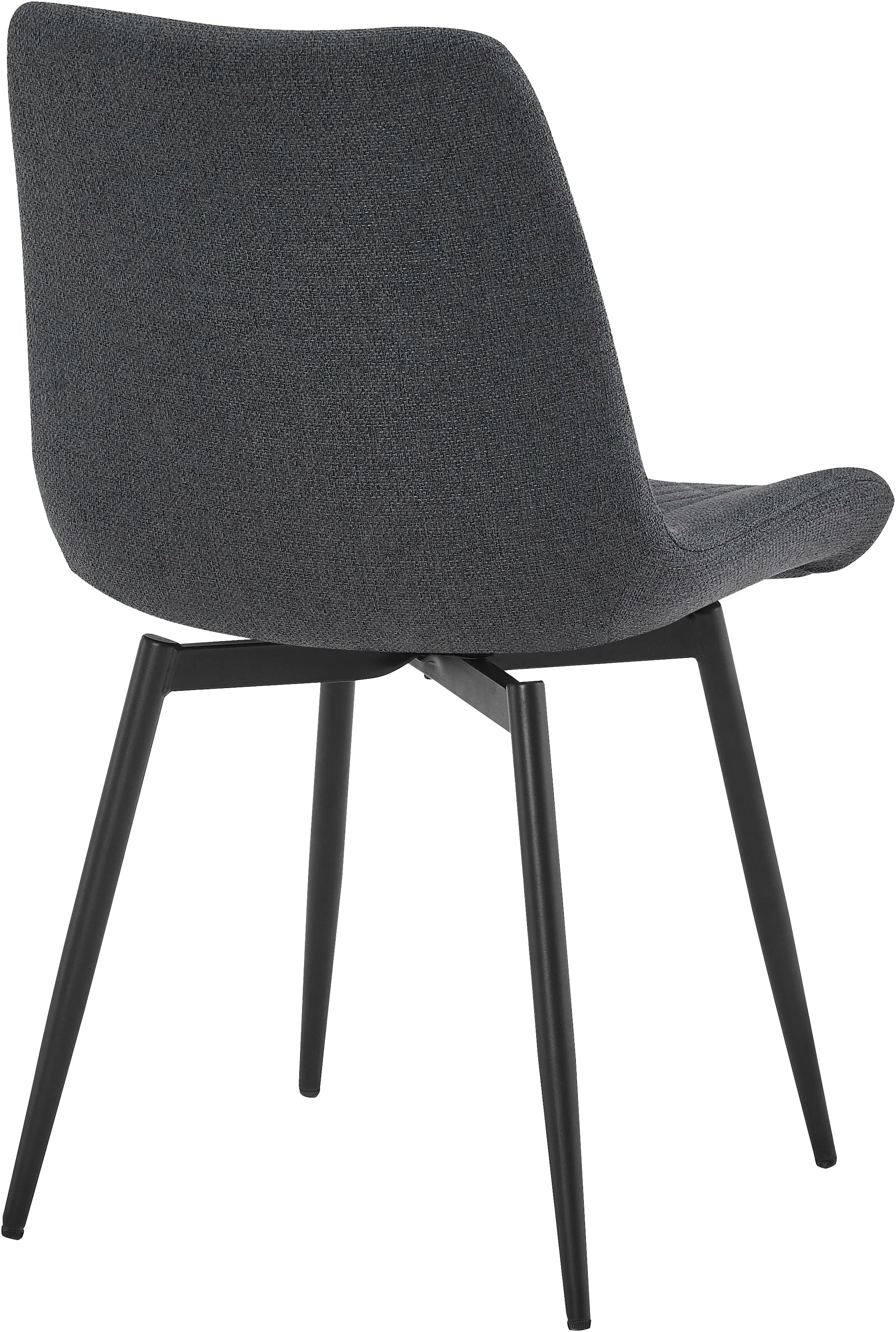 GOODproduct Ensemble de salle à manger »Juniper, Set, 5-tlg.« Ensemble, 5 tlg. Table 140x80 cm en imitation céramique sinterisée avec 4 chaises, pivotante à 360°