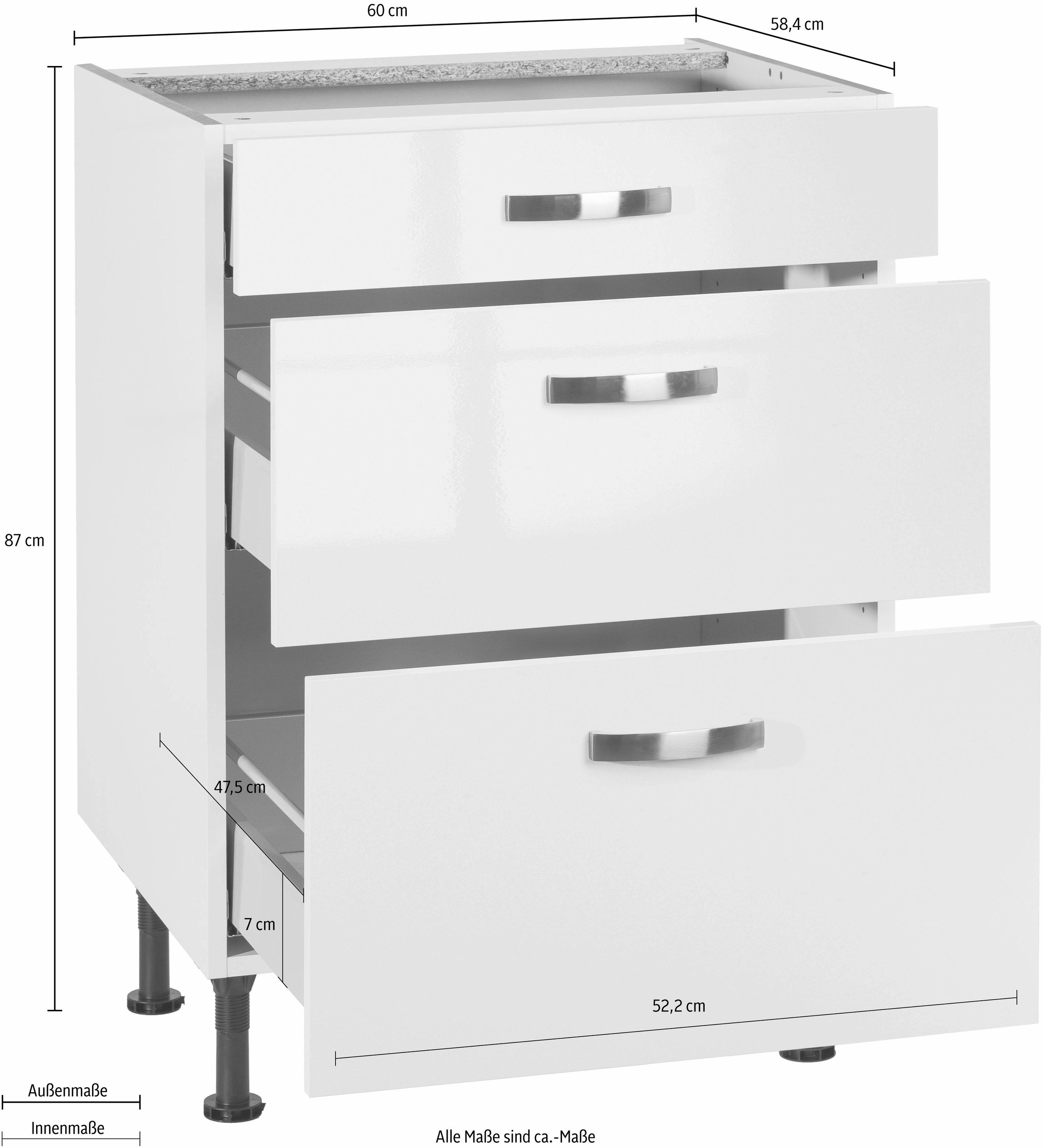 OPTIFIT Unterschrank »Cara«, Breite 60 cm, mit Vollauszügen und Soft-Close-Funktion