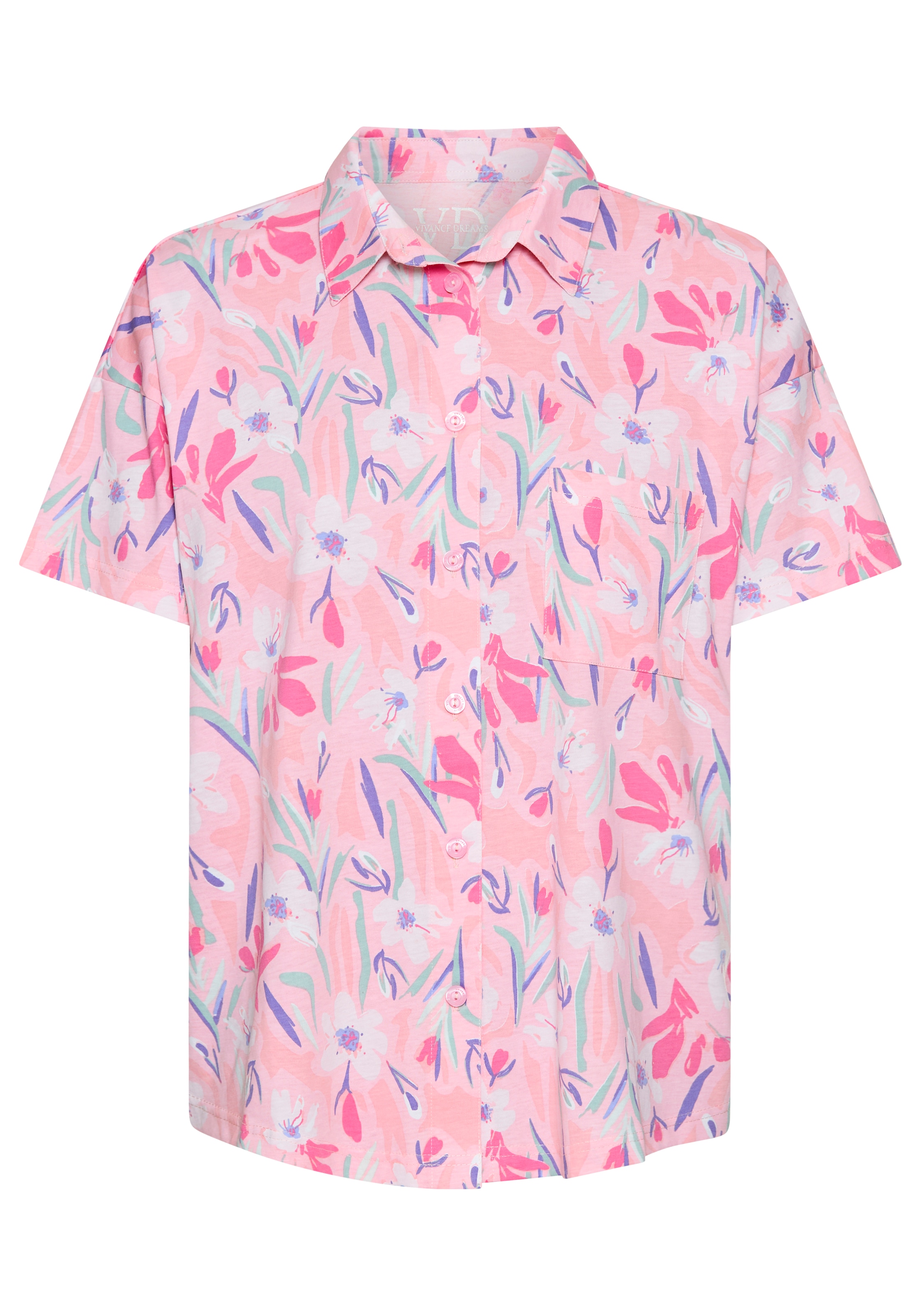 Image of Vivance Dreams Pyjamaoberteil mit schönem Blumendruck
