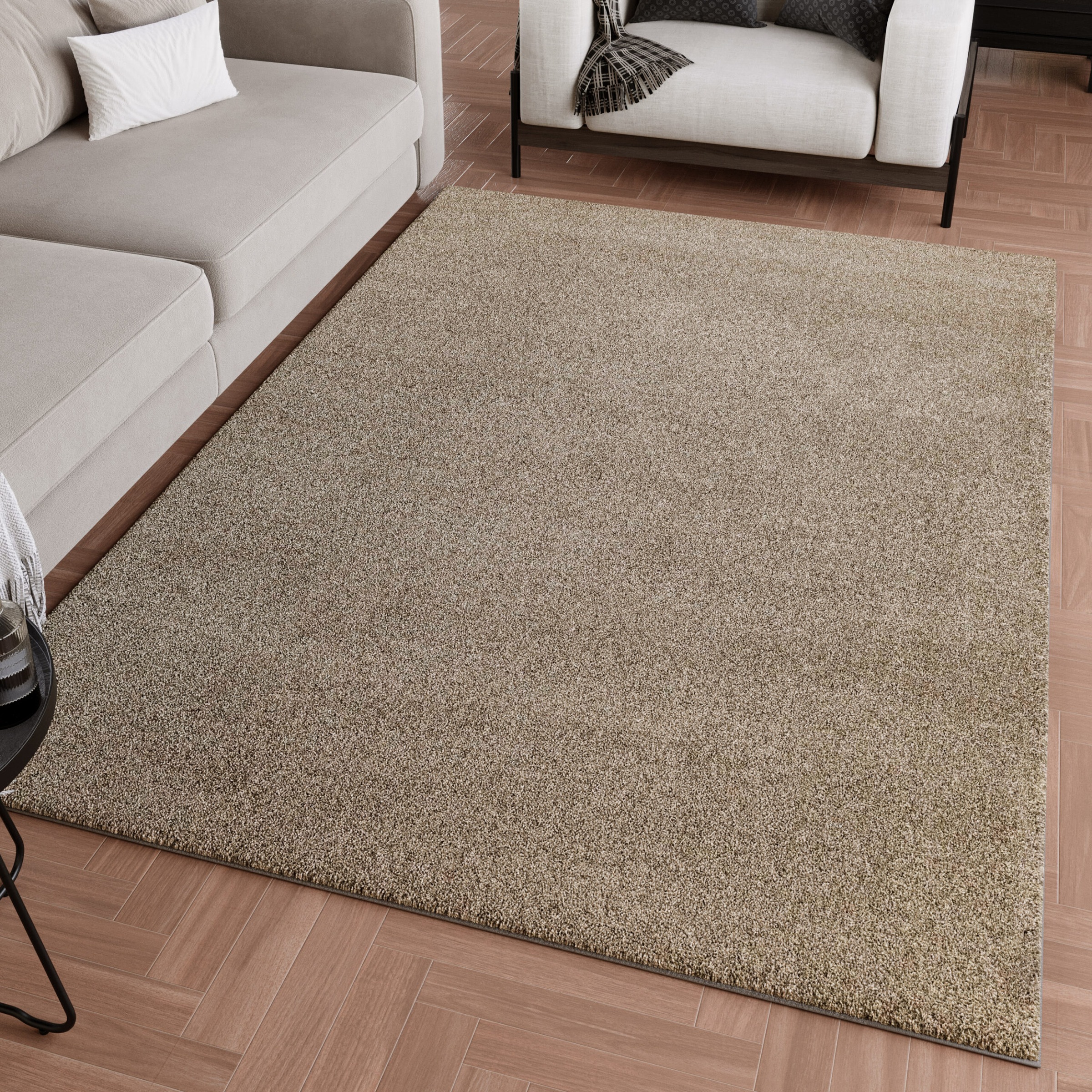 Wecon home Tapis »Wogh« Rectangulaire 25 mm Höhe Kurzflor, maschinell gewebt, robust, Wohn- & Schlafzimmer, einfarbig