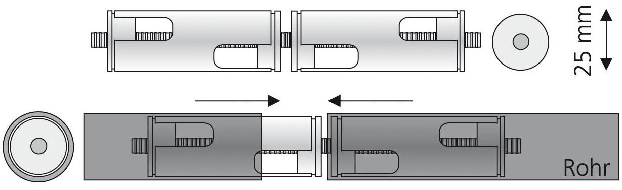 Liedeco Connecteur für Ø 28 mm Gardinenrohre
