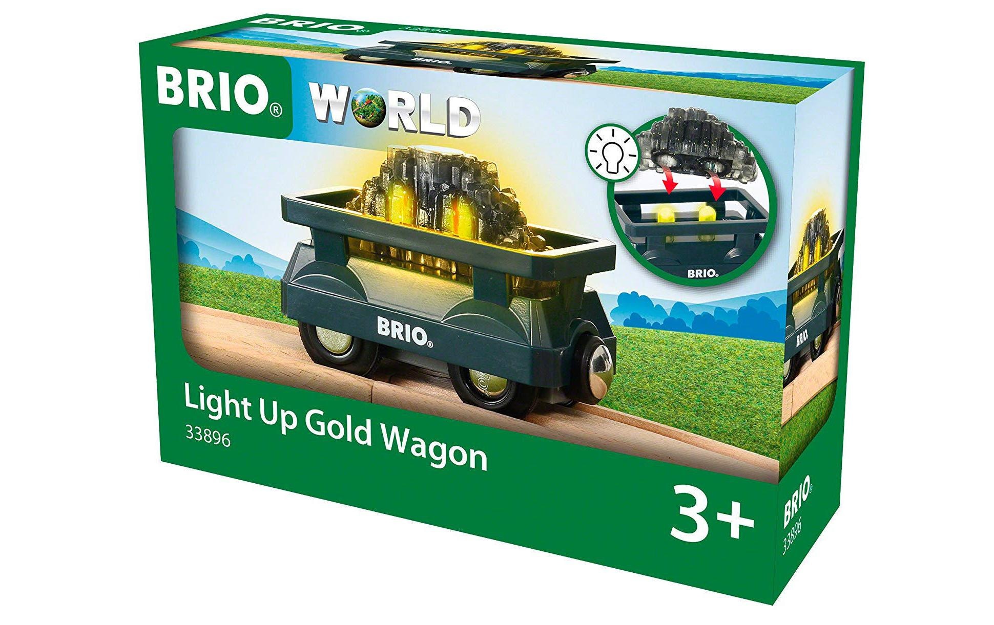 BRIO® Spielzeug-Lokomotive »Goldfarbenwaggon mit Licht«