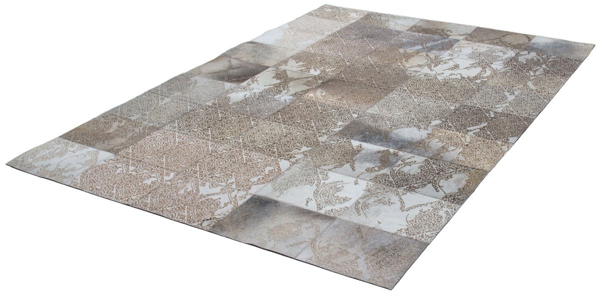 Kayoom Tapis »Cobra 343« Rectangulaire 18 mm Höhe tapis en cuir, design découpé au laser, pièce unique faite main