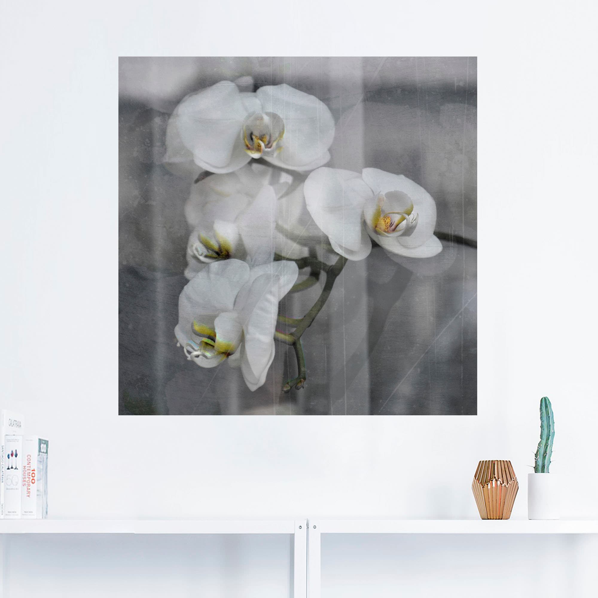 Artland Wandbild »Weisse Orchideen - white Orchid«, Blumen, (1 St.), als Leinwandbild, Wandaufkleber in verschied. Grössen