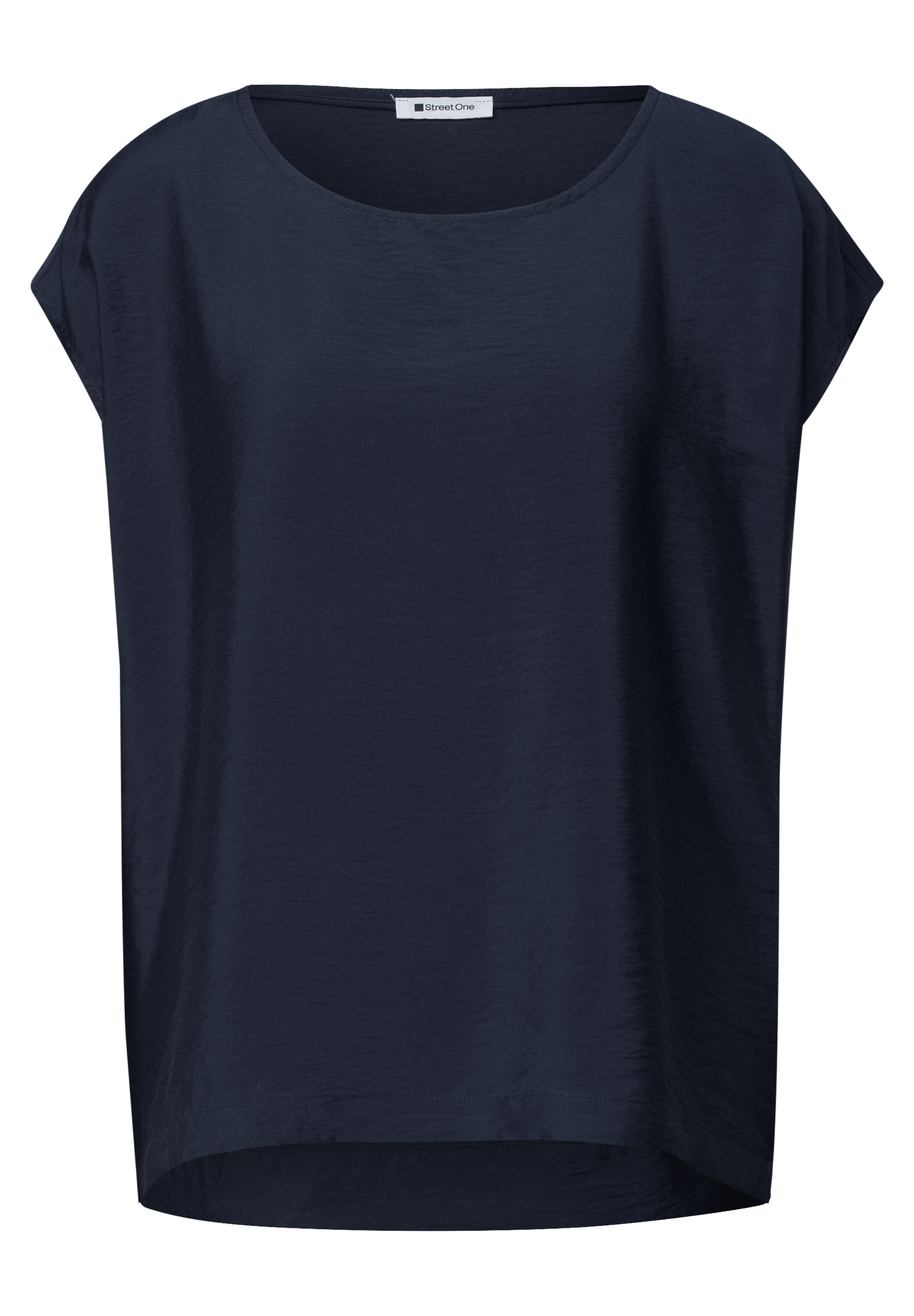 STREET ONE Kurzarmbluse Sommershirt mit Rundhals