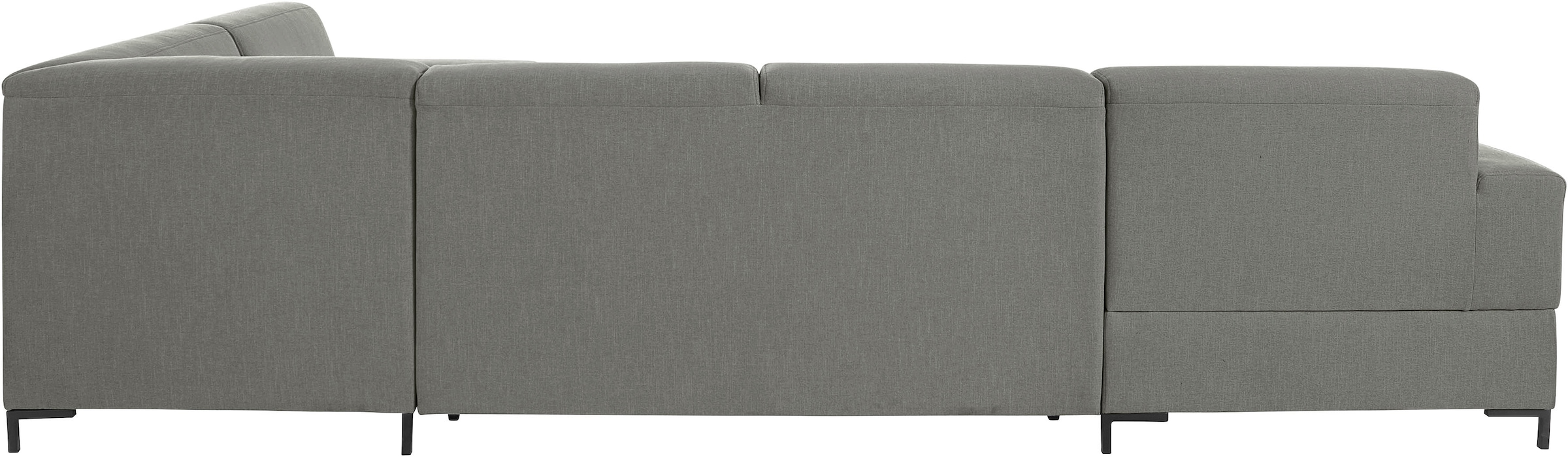 GOODproduct Wohnlandschaft »Grazzo, aktuelle Steppung im Sitz, viel Platz, zeitlos, U-Form«, hochwertige Stoffe aus recyceltem Material, Steppung im Sitzbereich