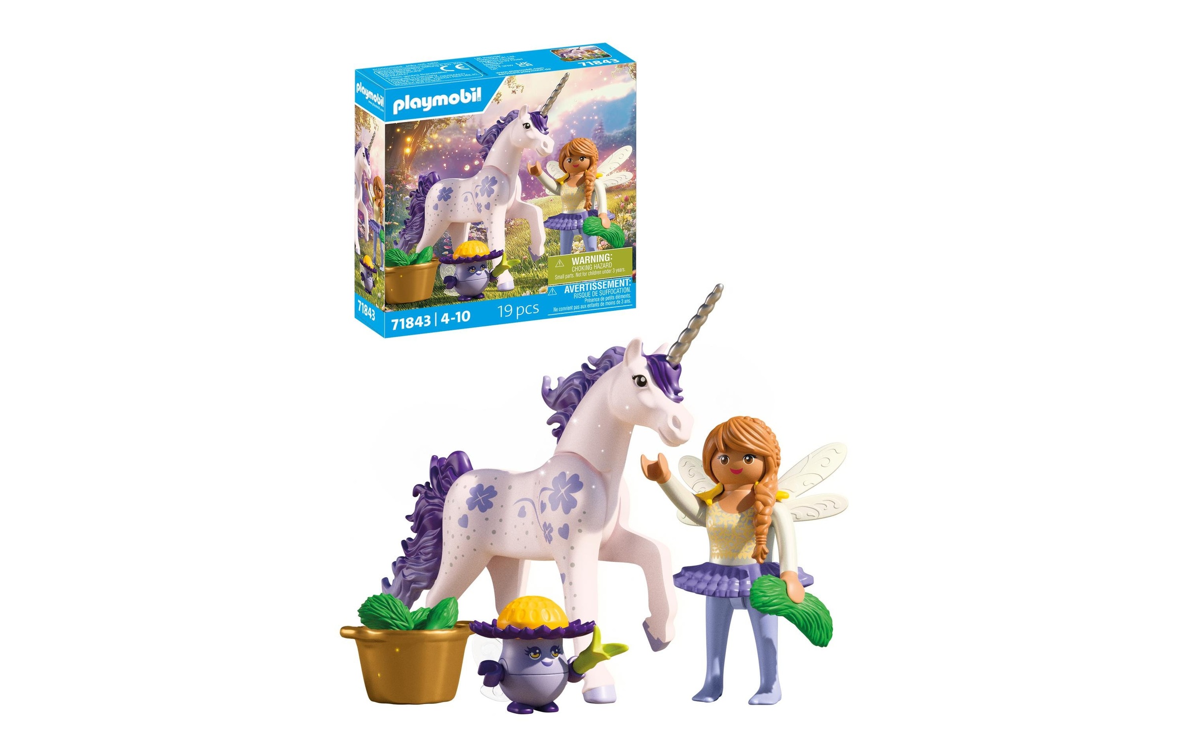 Playmobil® Jeu de construction »Sammeleinhorn, Glückslavendel mit Fee (71843), Princess Magic«
