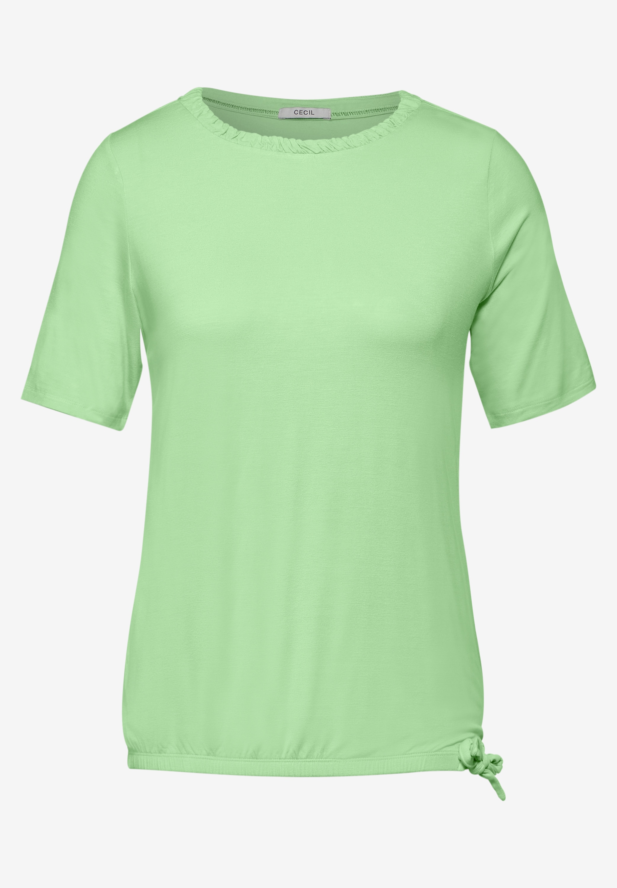 Cecil T-Shirt, mit gerafftem U-Boot-Ausschnitt