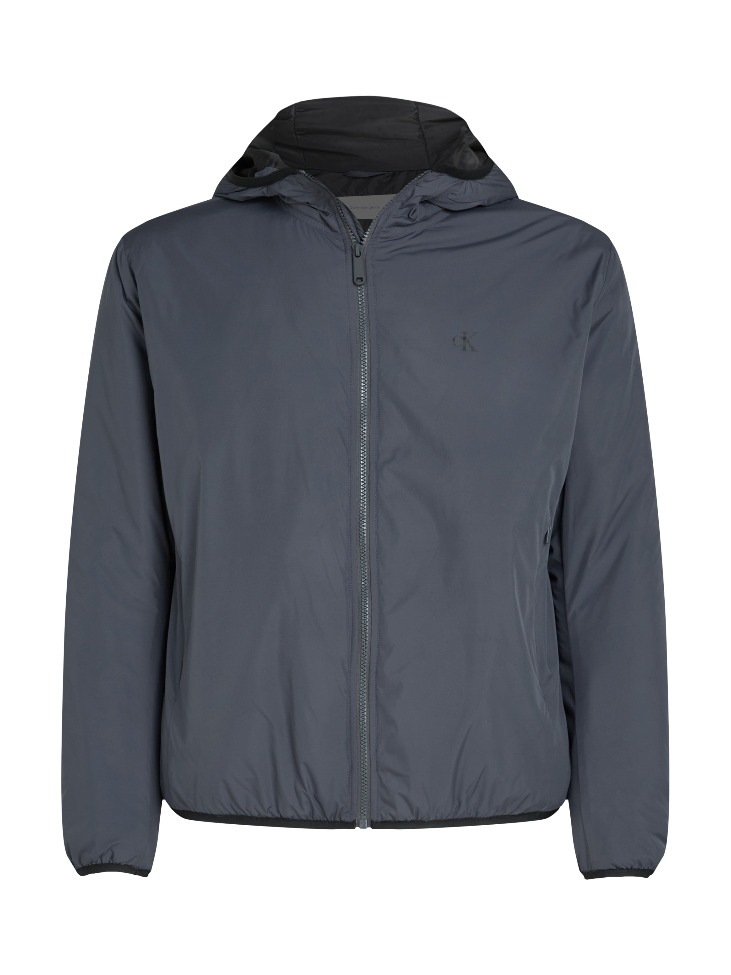 Calvin Klein Jeans Allwetterjacke »HI-NECK JACKET«, mit Kapuze, Logodruck, Kapuze