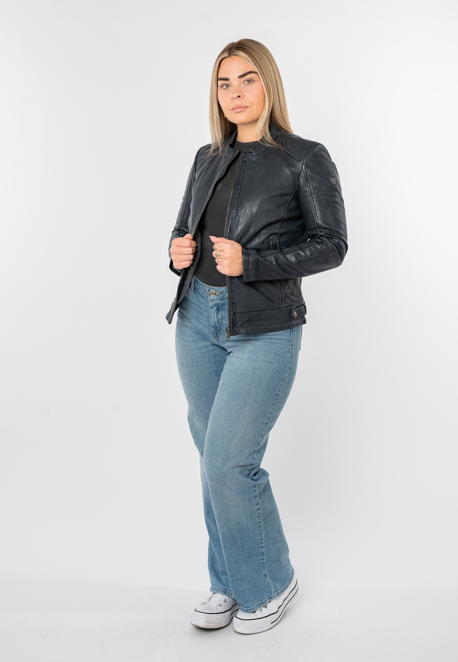 Mauritius Veste en cuir »MWYouvie« mit Stehkragen