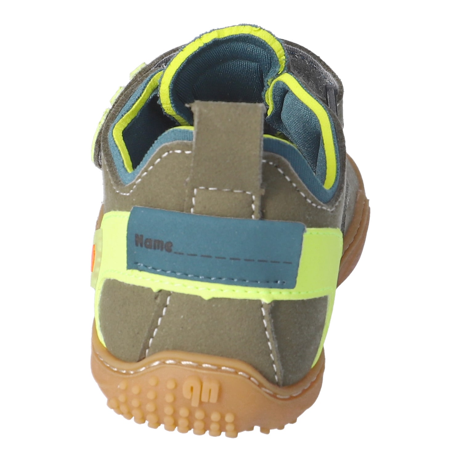 qnuffs Chaussures pieds nus »Lerche«  Sneaker, chaussure basse, sneaker avec étiquette nom au talon