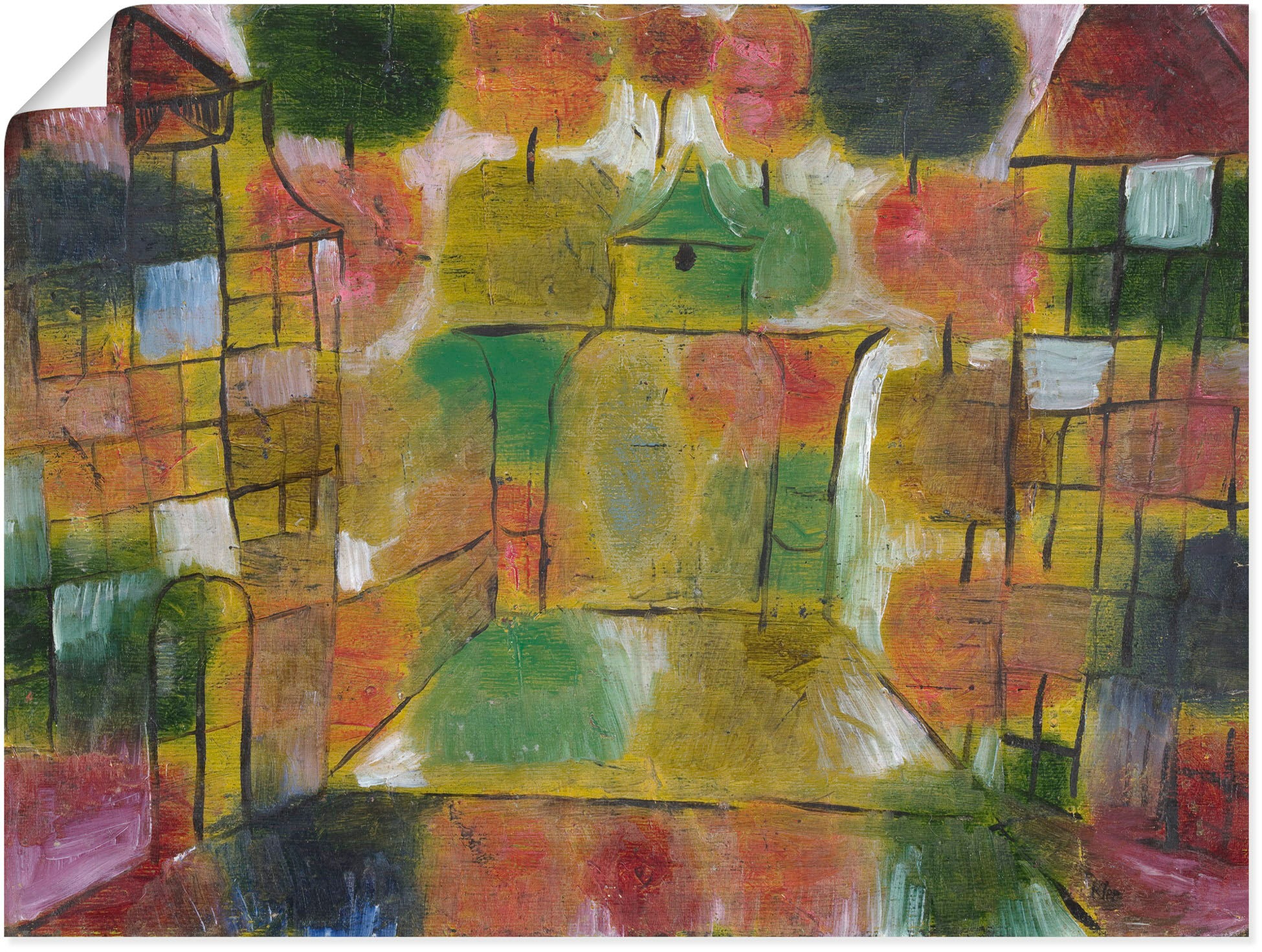 Image of Artland Wandbild »Baum und Architektur-Rhythmen. 1920«, Muster, (1 St.), in vielen Grössen & Produktarten - Alubild / Outdoorbild für den Aussenbereich, Leinwandbild, Poster, Wandaufkleber / Wandtattoo auch für Badezimmer geeignet bei Ackermann Versand Sc