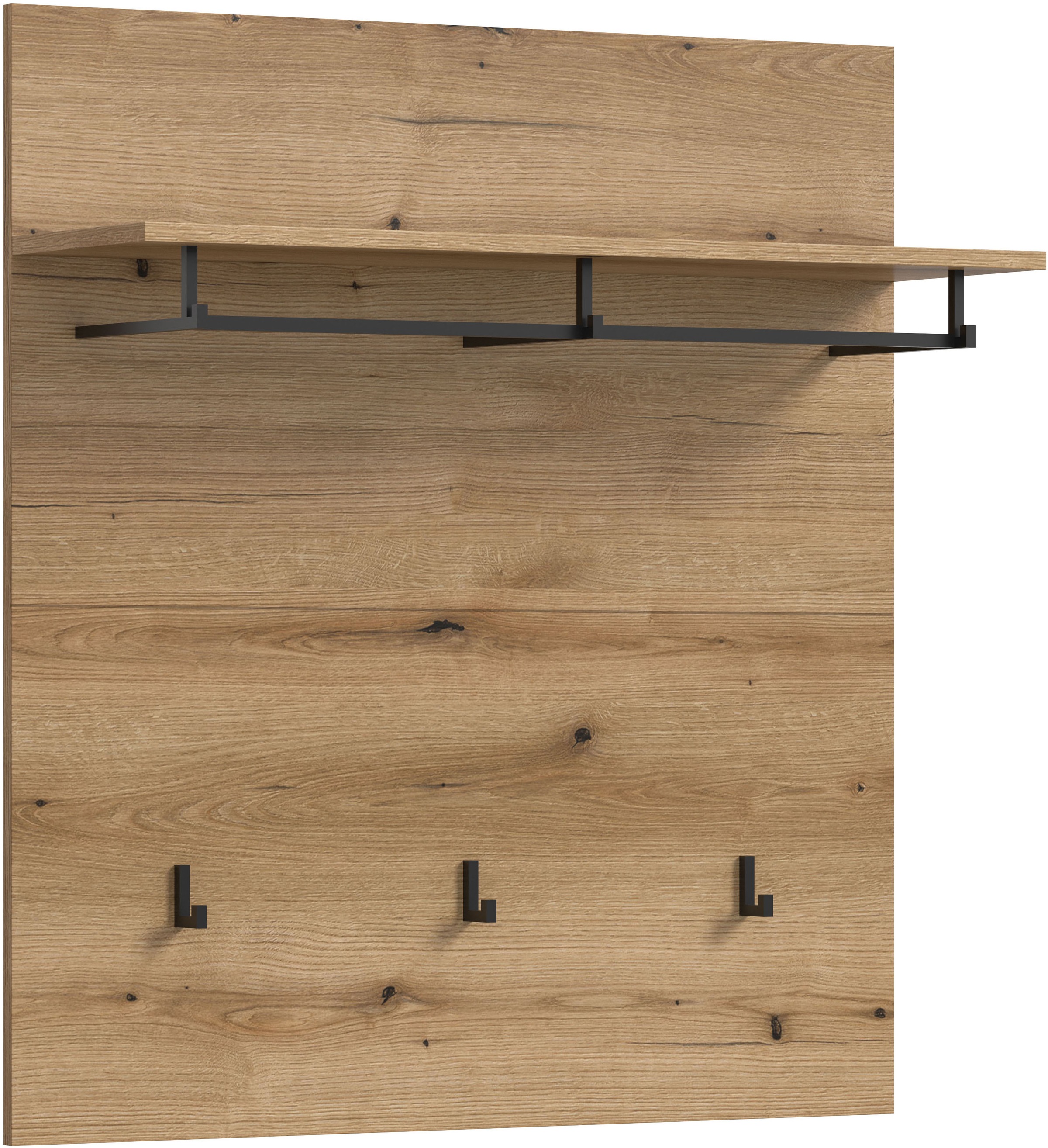 Image of Home affaire Garderobenpaneel "SIENA, Breite 90 cm, 3 Haken, 1 Kleiderstange, 1 Ablageboden" 1 Stk. tlg. Paneel, Wandbpaneel, Garderobe, Wandgarderobe
