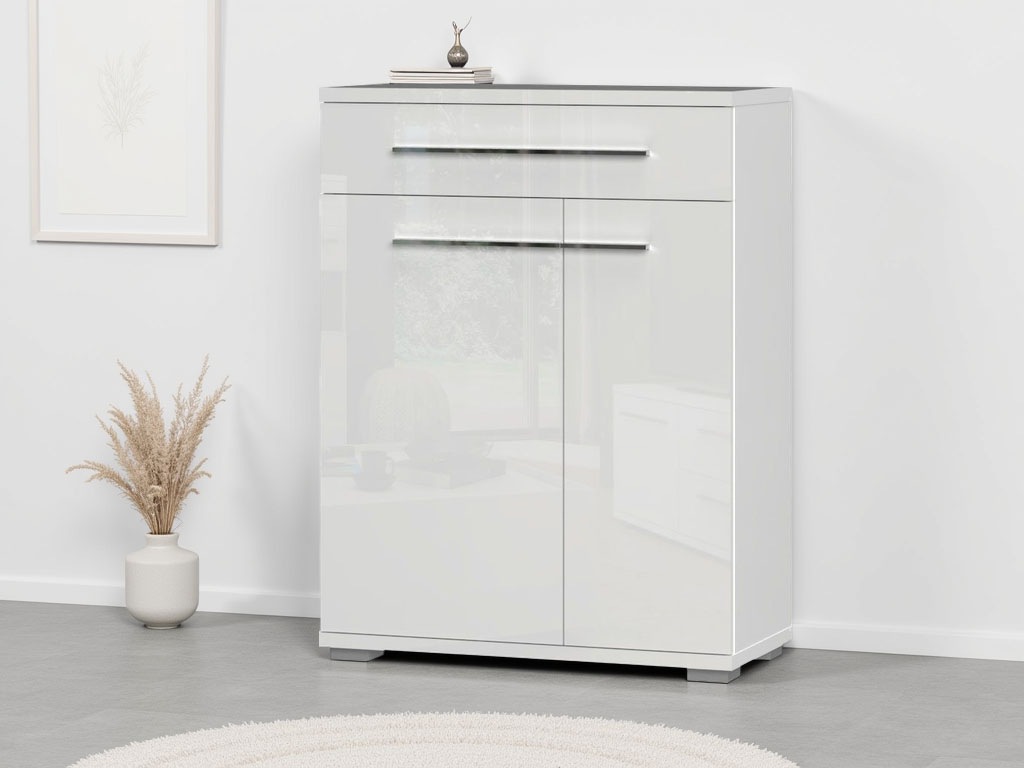 Image of GOODproduct Schuhschrank "Piano" (H/B/T): 101/76/35cm, UV lackiert, hochglänzend, Soft-Close Funktion