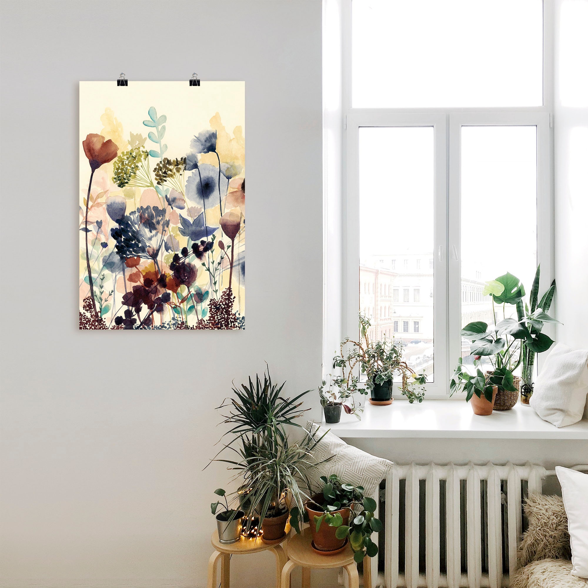 Artland Wandbild »Sonnengetrocknete Blüten I« Blumenwiese 1 Stk. tlg. als Alubild, Leinwandbild, Poster in verschied. Grössen