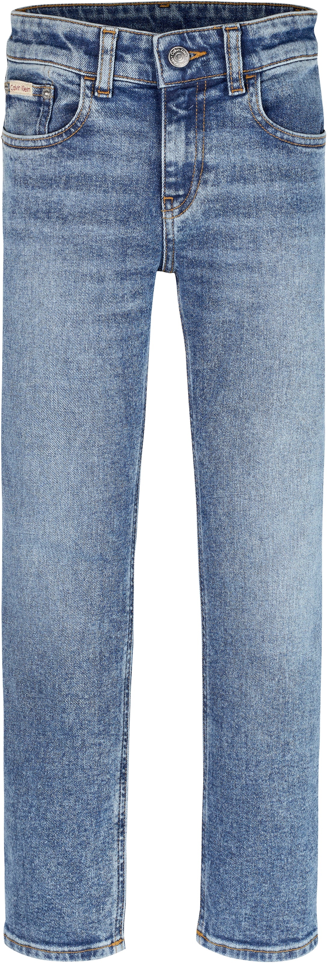 Calvin Klein Jeans Straight-Jeans »Reg Straight Wash Blue Hero Cf«, für Kinder bis 16 Jahre im 5-Pocket-Style