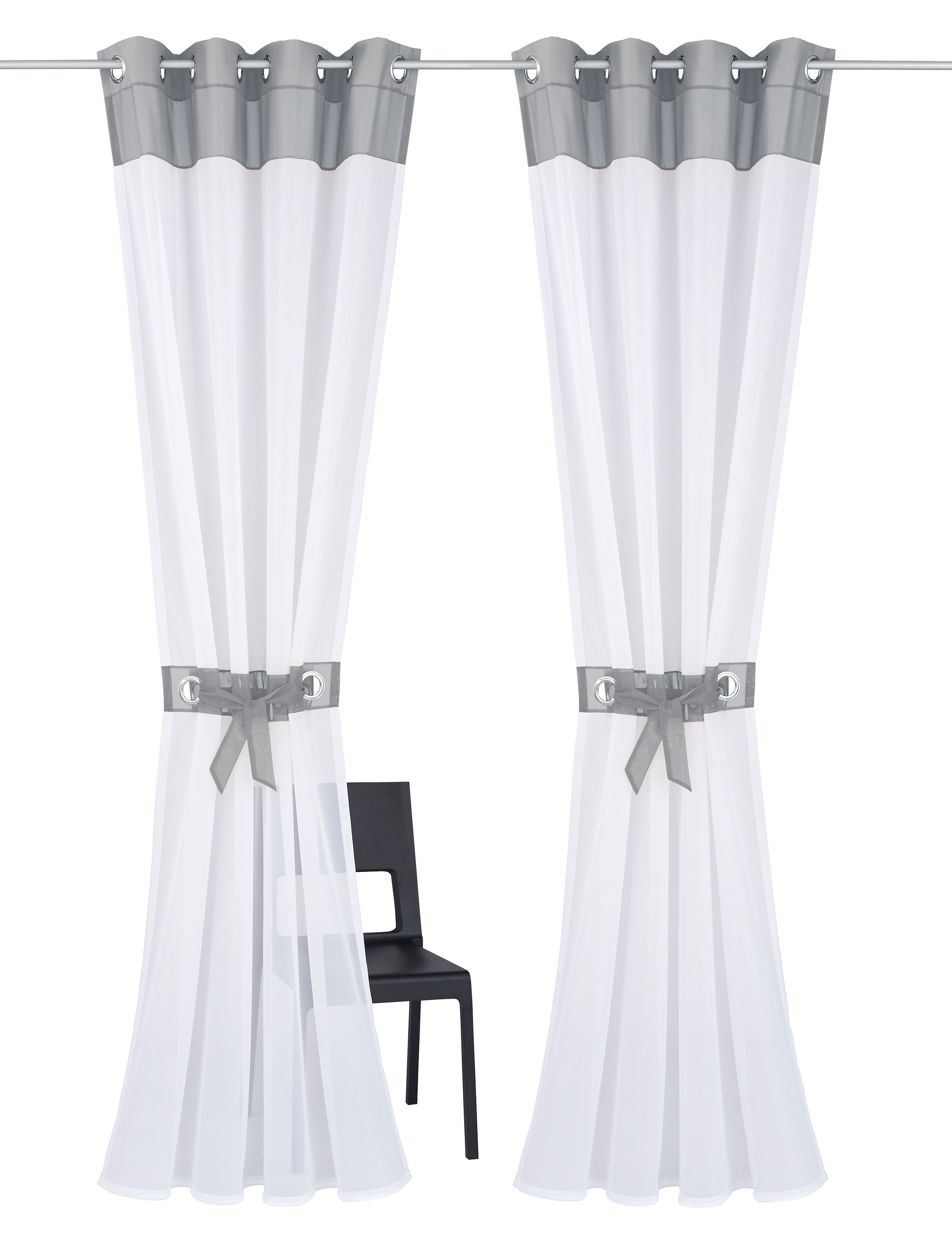 Image of my home Gardine »Villars«, (2 St.), Vorhang, Fertiggardine, inkl. 2 Raffhalter, transparent bei Ackermann Versand Schweiz