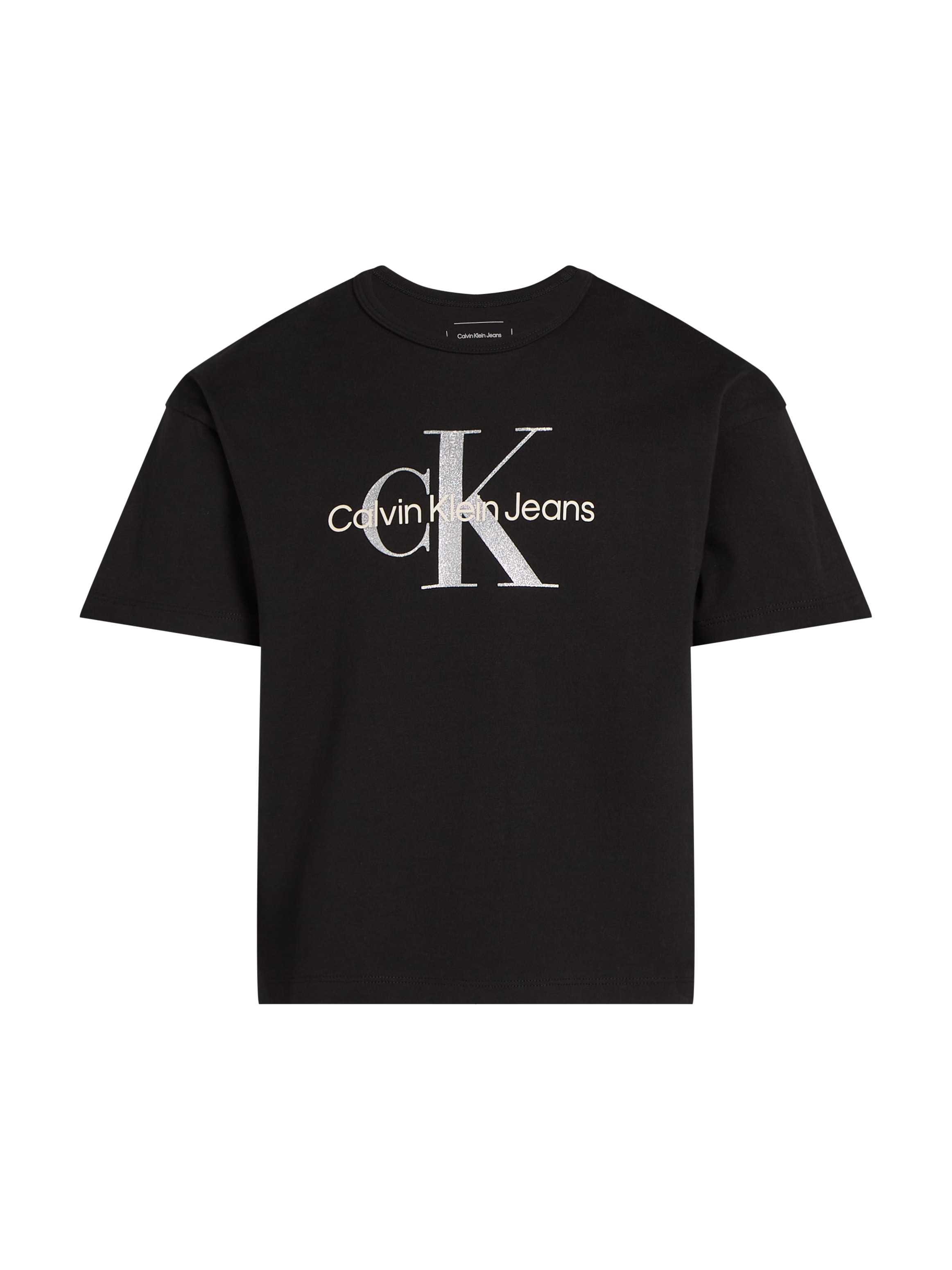 Calvin Klein Jeans Rundhalsshirt »MONOLOGO GLITTER SS T-SHIRT«, für Kinder bis 16 Jahre mit Logoschriftzug