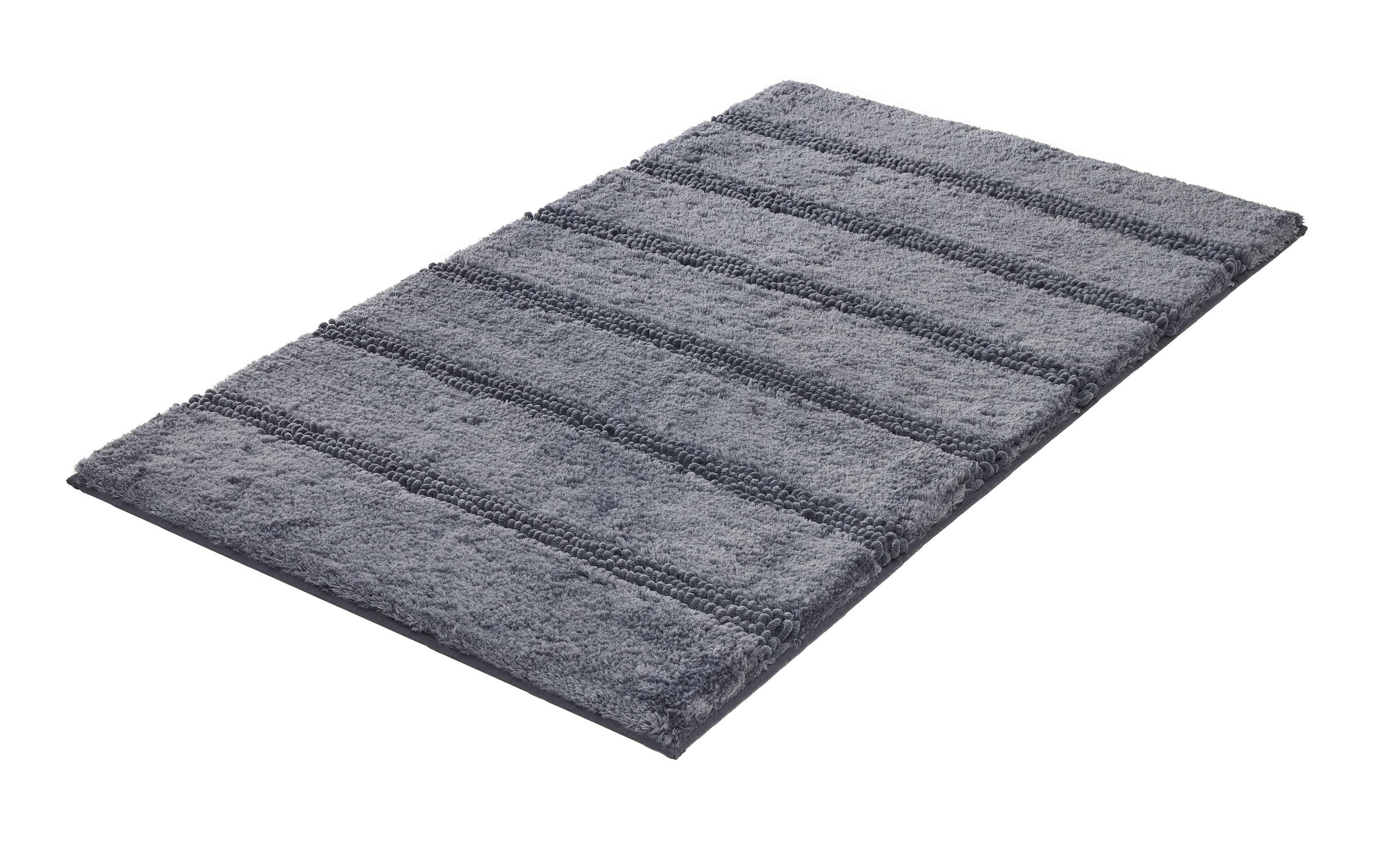 Image of Kleine Wolke Badematte "Monrovia" Höhe 23 mm rutschhemmend beschichtet fussbodenheizungsgeeignet Badteppich, Uni Farben, gestreift, aus Mikrofaser, waschbar
